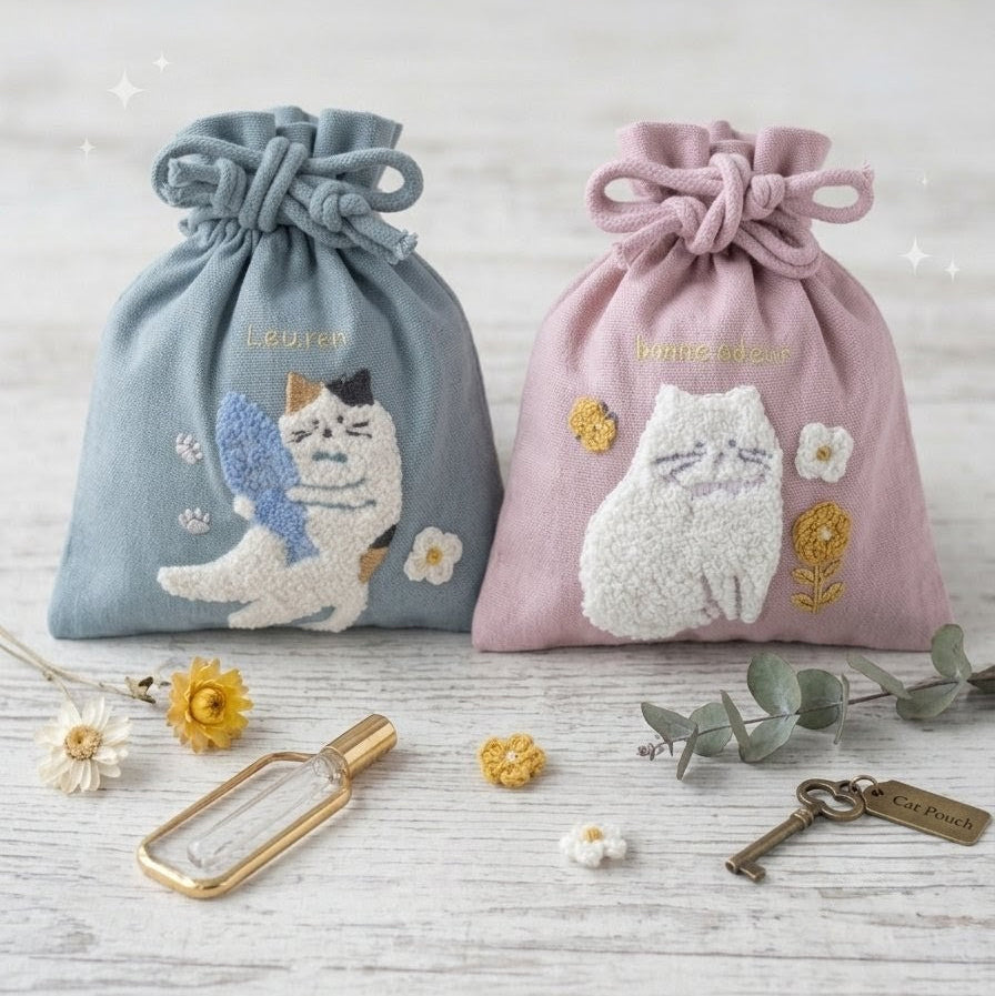 ねこねこもこもこ巾着 – to blossom