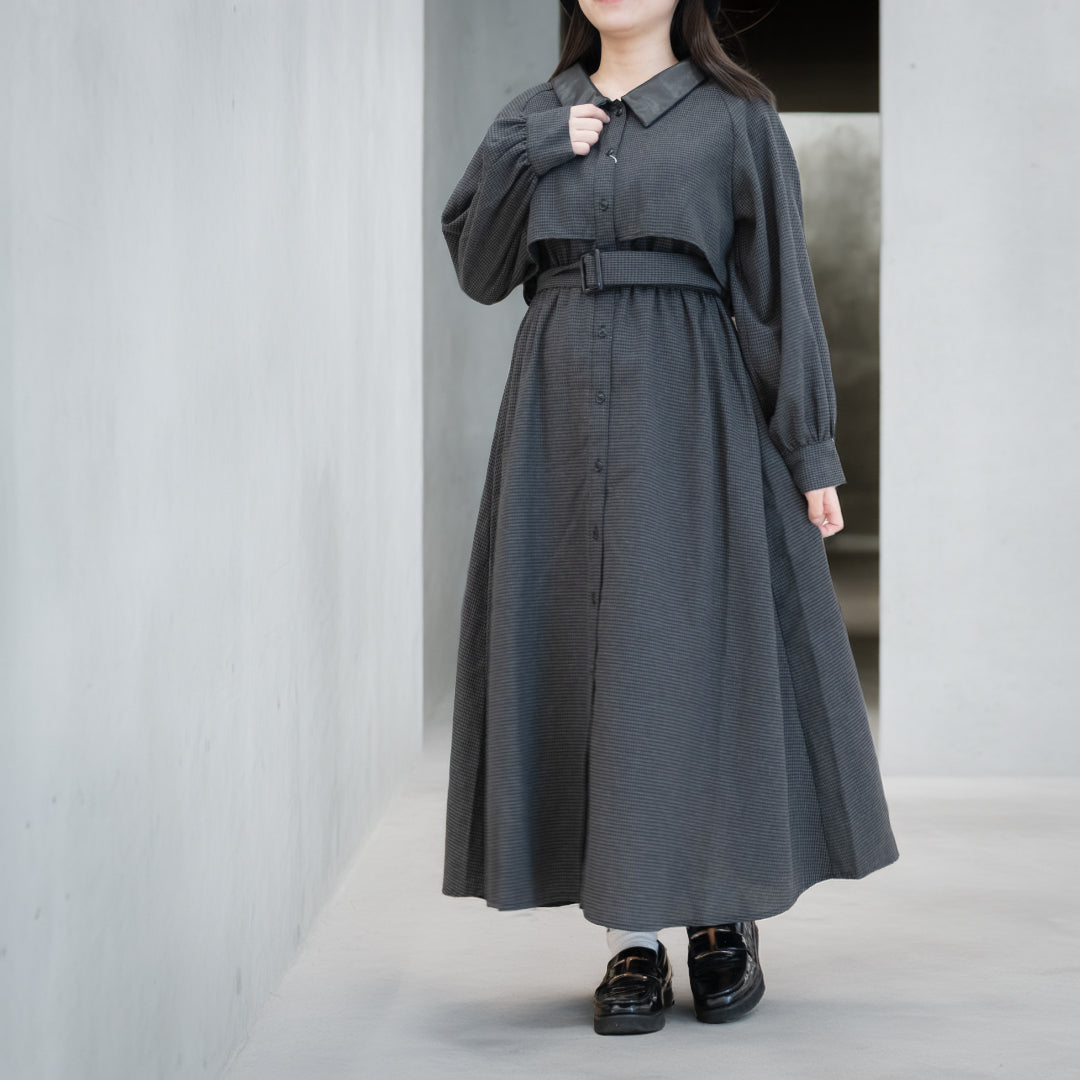 合皮トレンチワンピース – to blossom