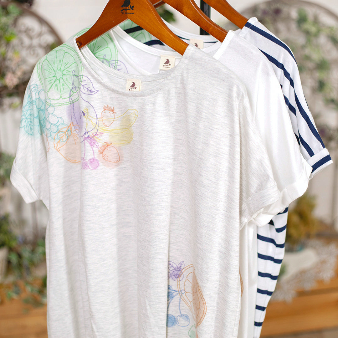 水彩フルーツタックTシャツ