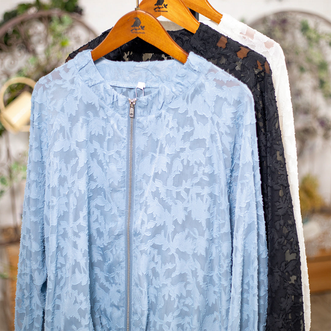 レースジャガードブルゾン