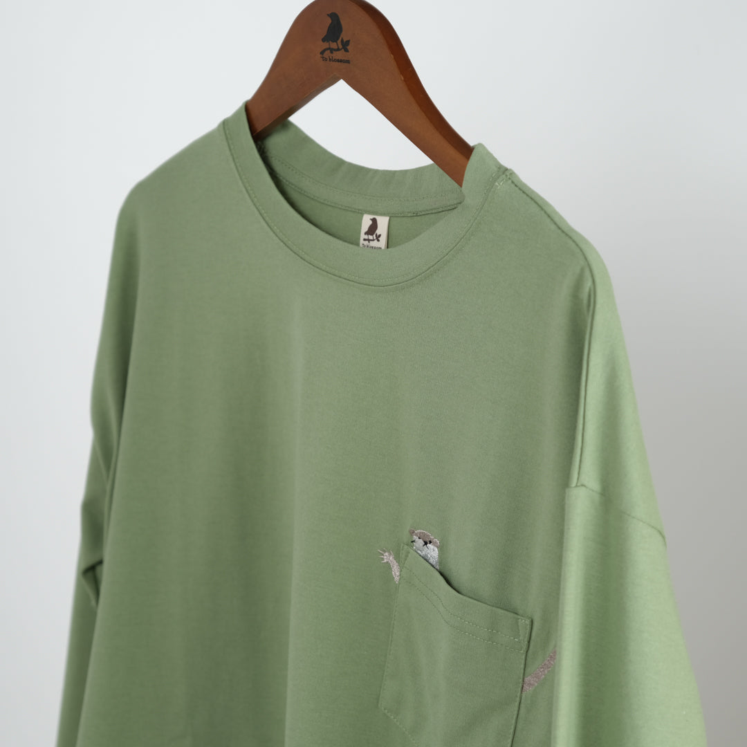 カワウソポケットTシャツ (8207643508868)