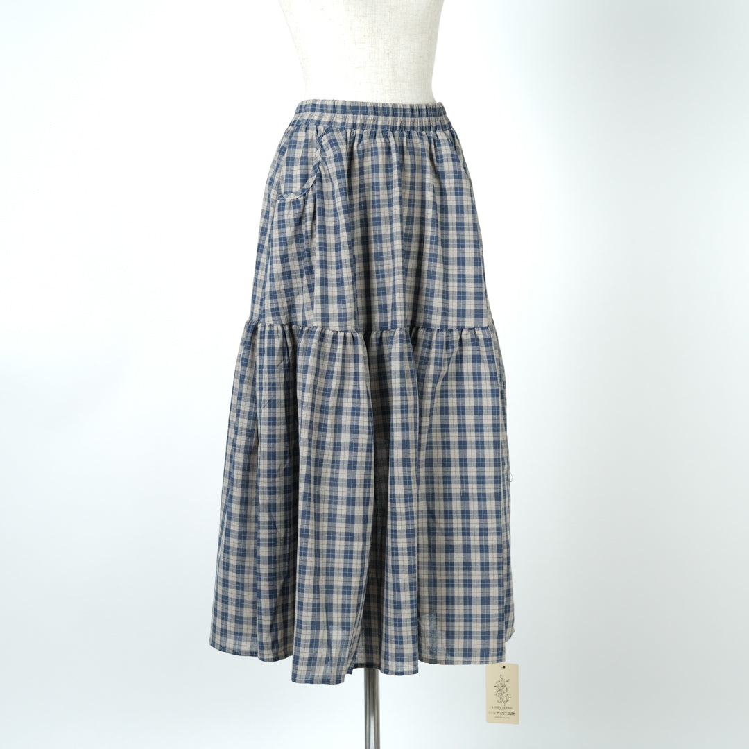 コクーンチェックスカート (9995995807876)