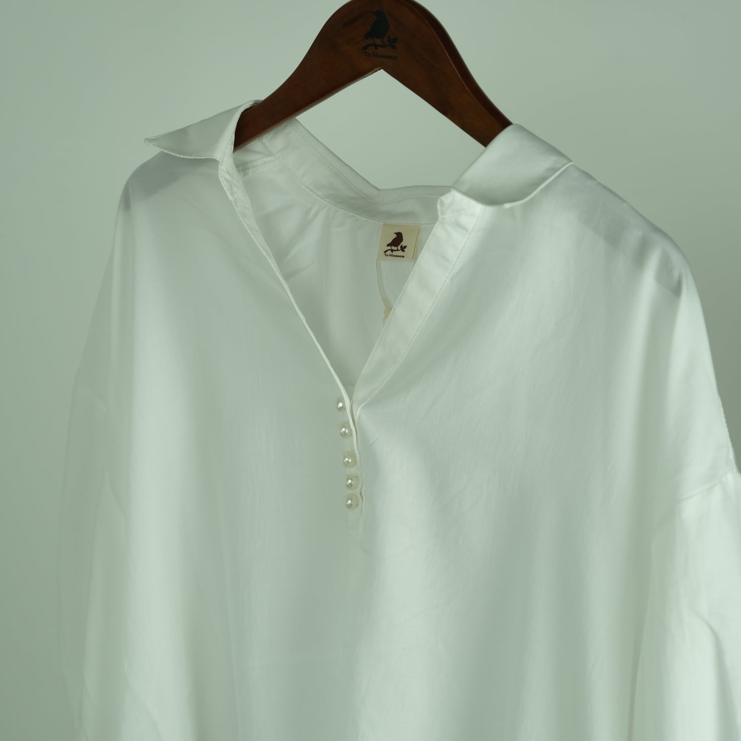 パールボタンスキッパー7分タケノコシャツ (10000596992132)