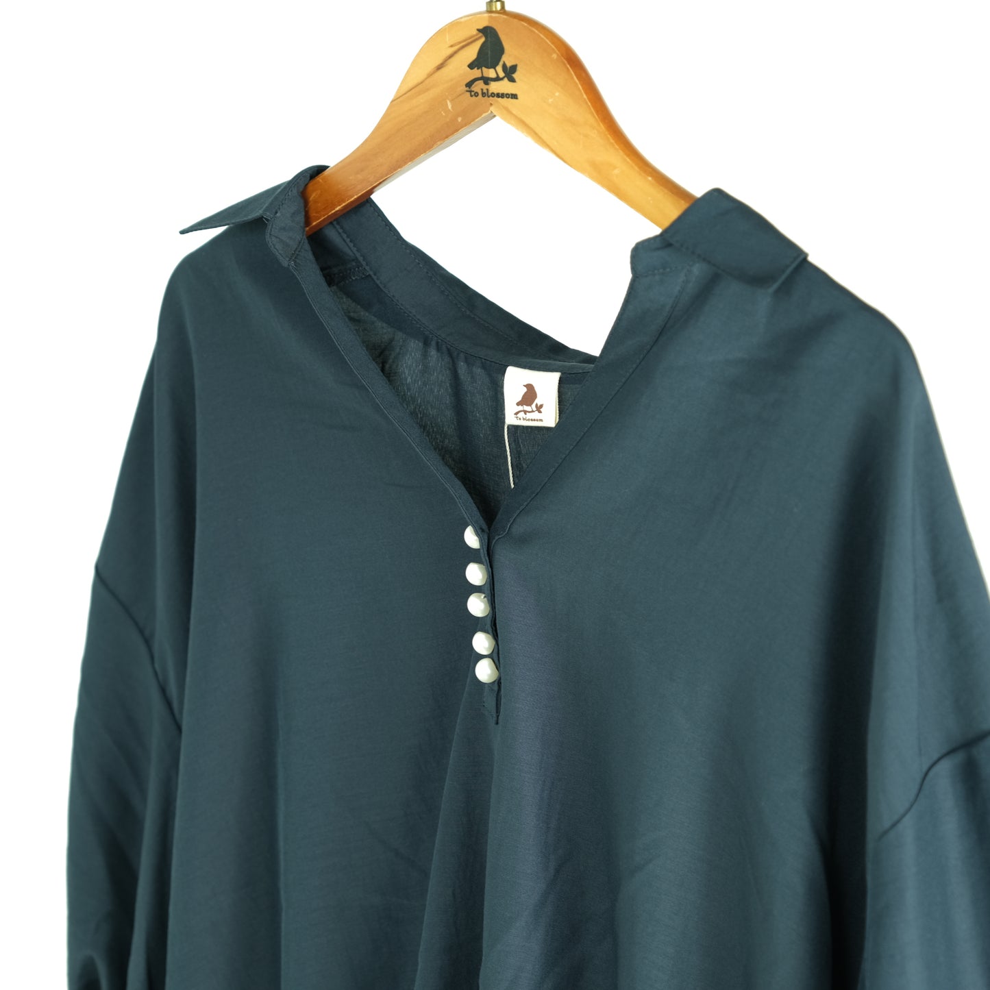 パールボタンスキッパー7分タケノコシャツ (10000596992132)