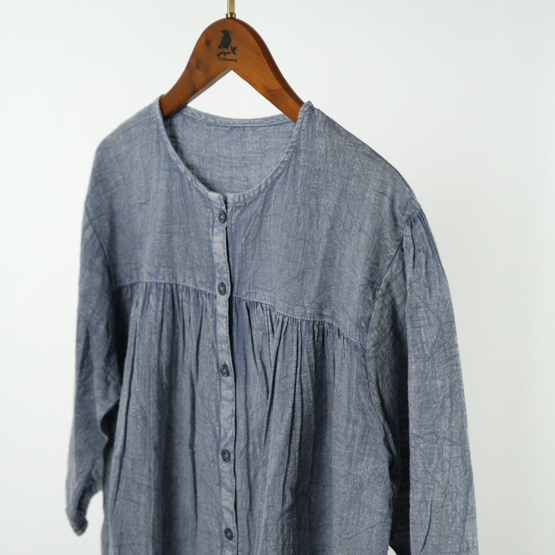 ピグメント染ギャザーブラウス (10000585588868)