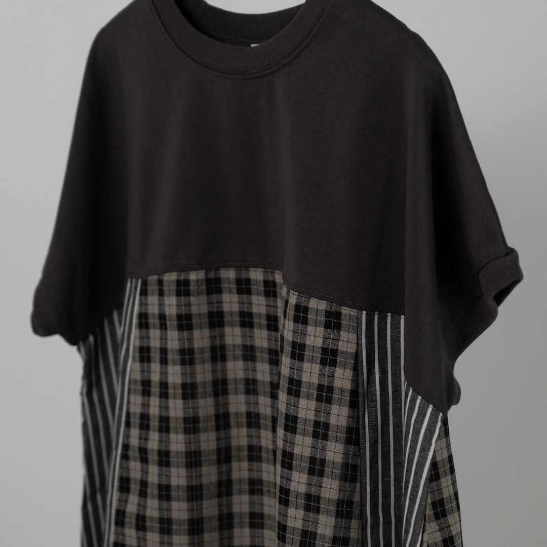 ヘムラインパッチワークチュニック (10007712137348)