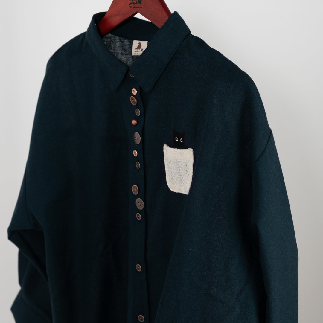 猫多ボタンブラウス (10015747735684)