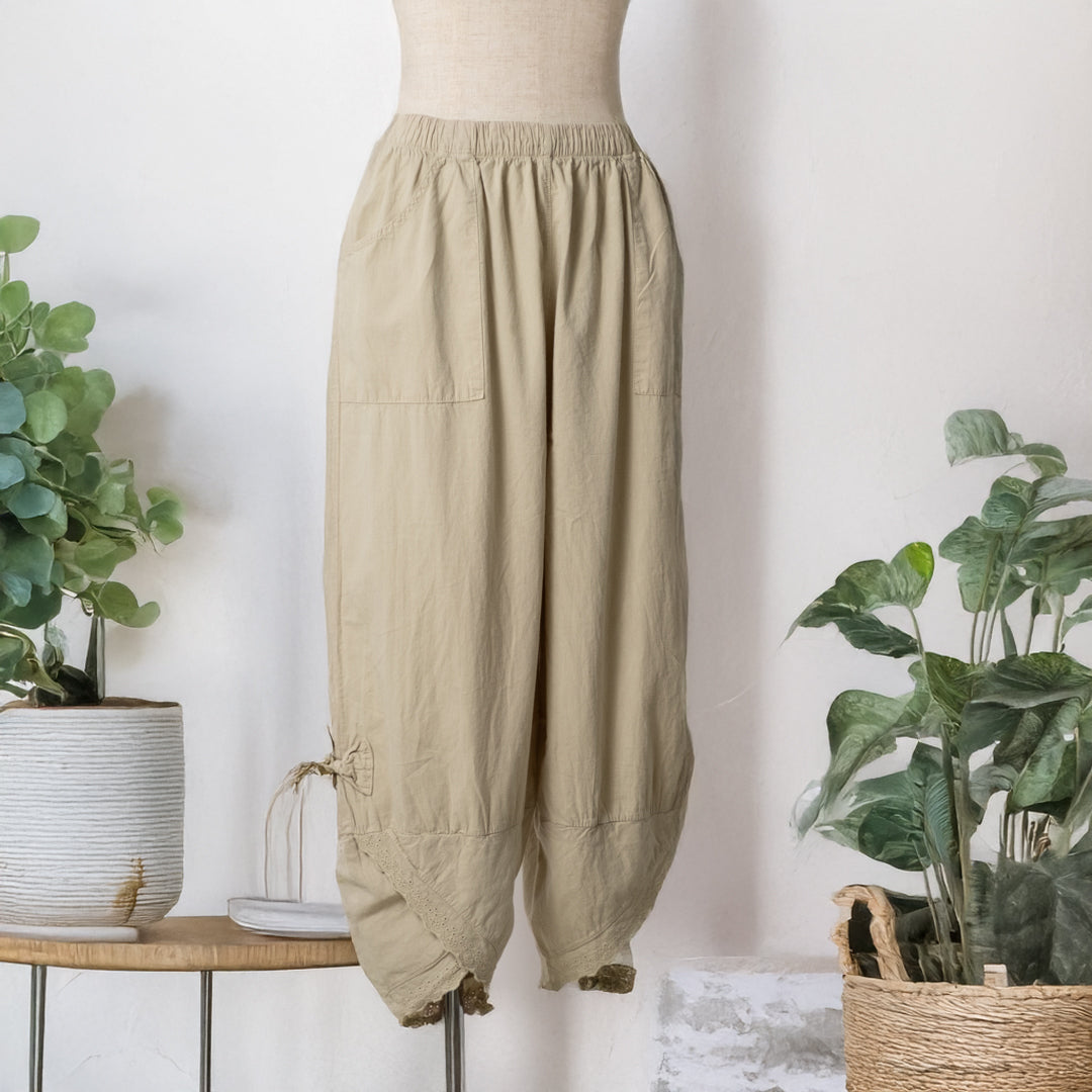 裾レースパンツ (10024828403844)