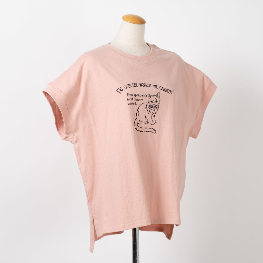おませ猫Tシャツ (10027375329412)