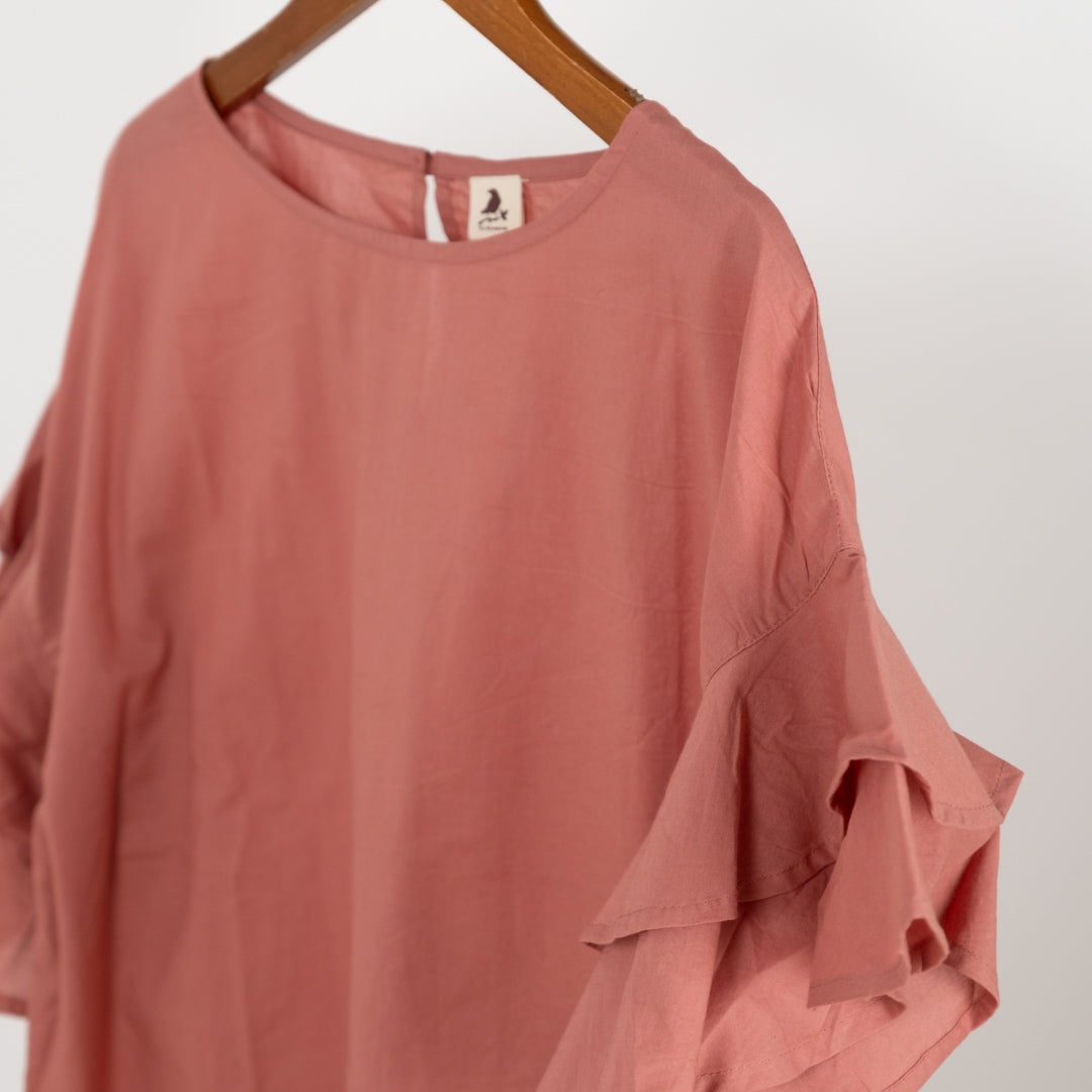 袖フリルブラウス (10032040083588)