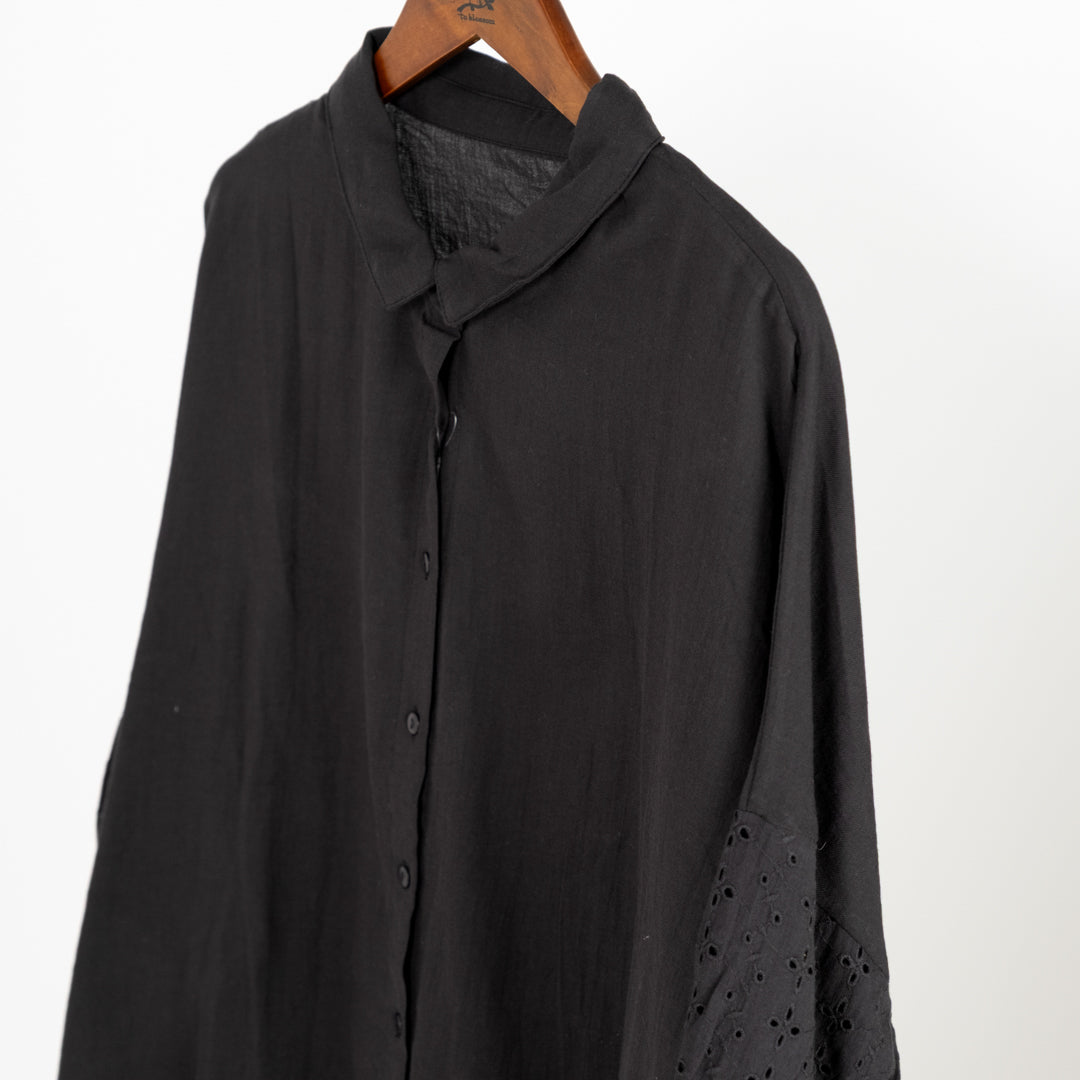 袖刺しゅうブラウス (10046453121156)