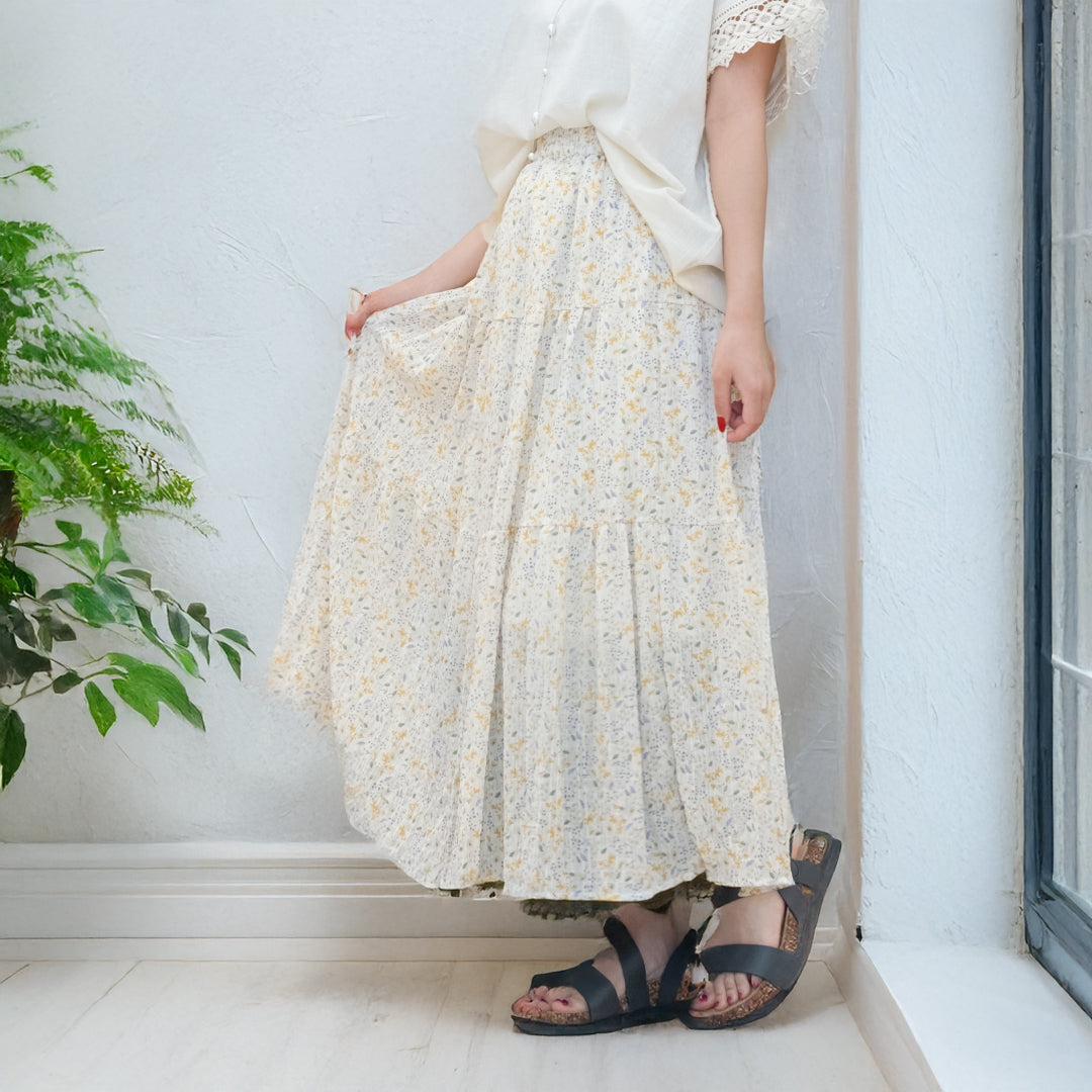 レトロフラワースカート (10037254062212)