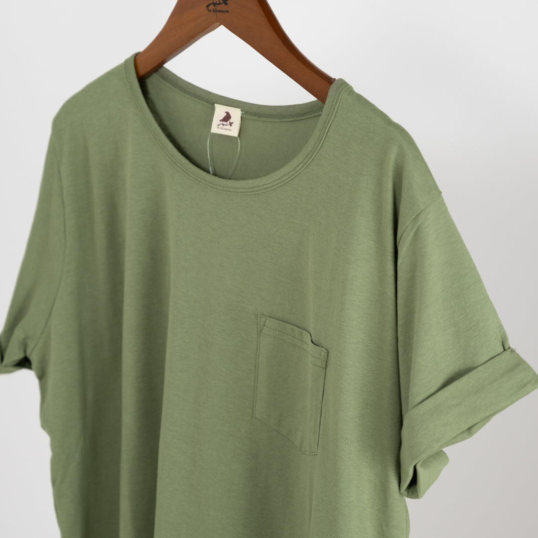 クルー裾ラウンドTシャツ (10055144538244)