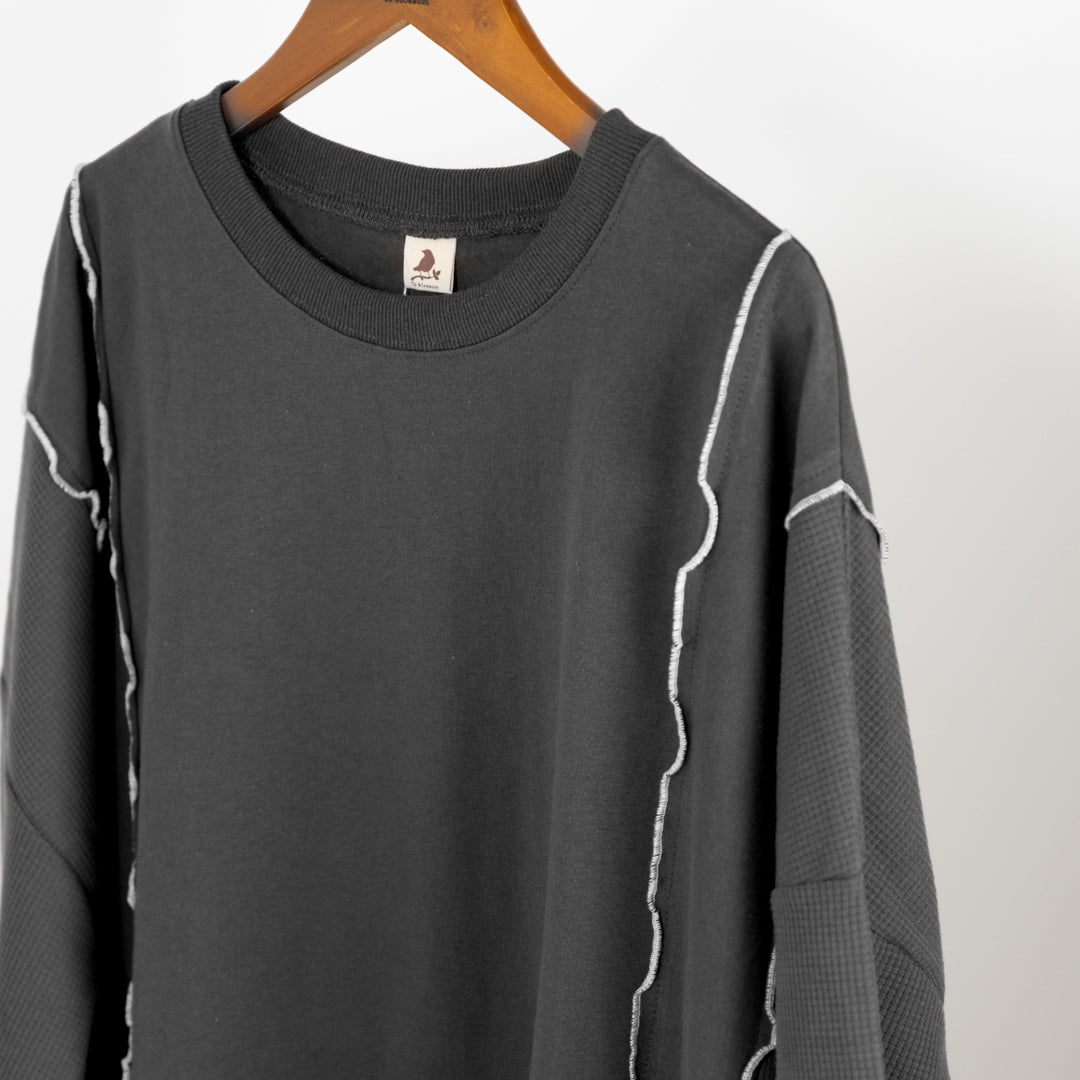 リメイク風ワッフルメローTシャツ (10068261994628)