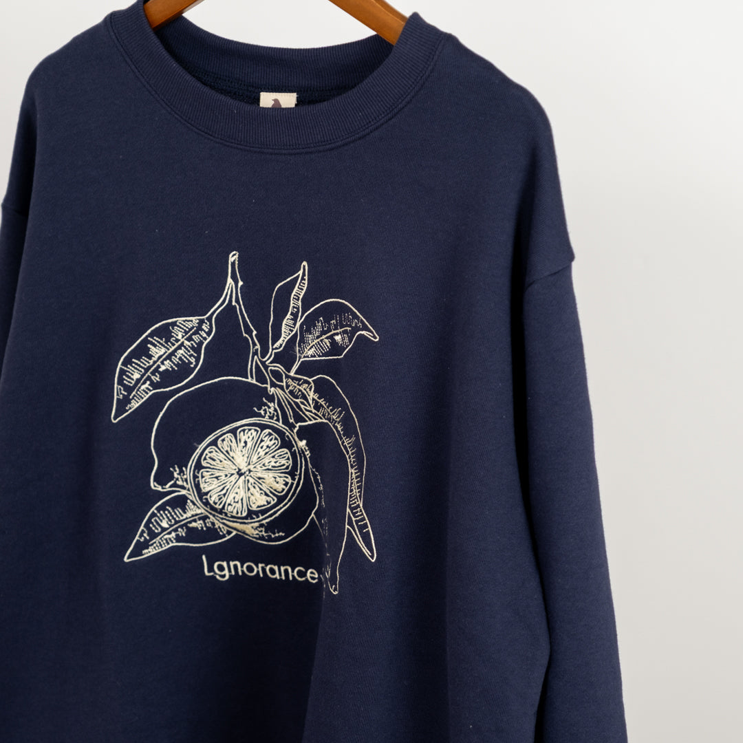 裏毛無垢な果実のプルオーバー