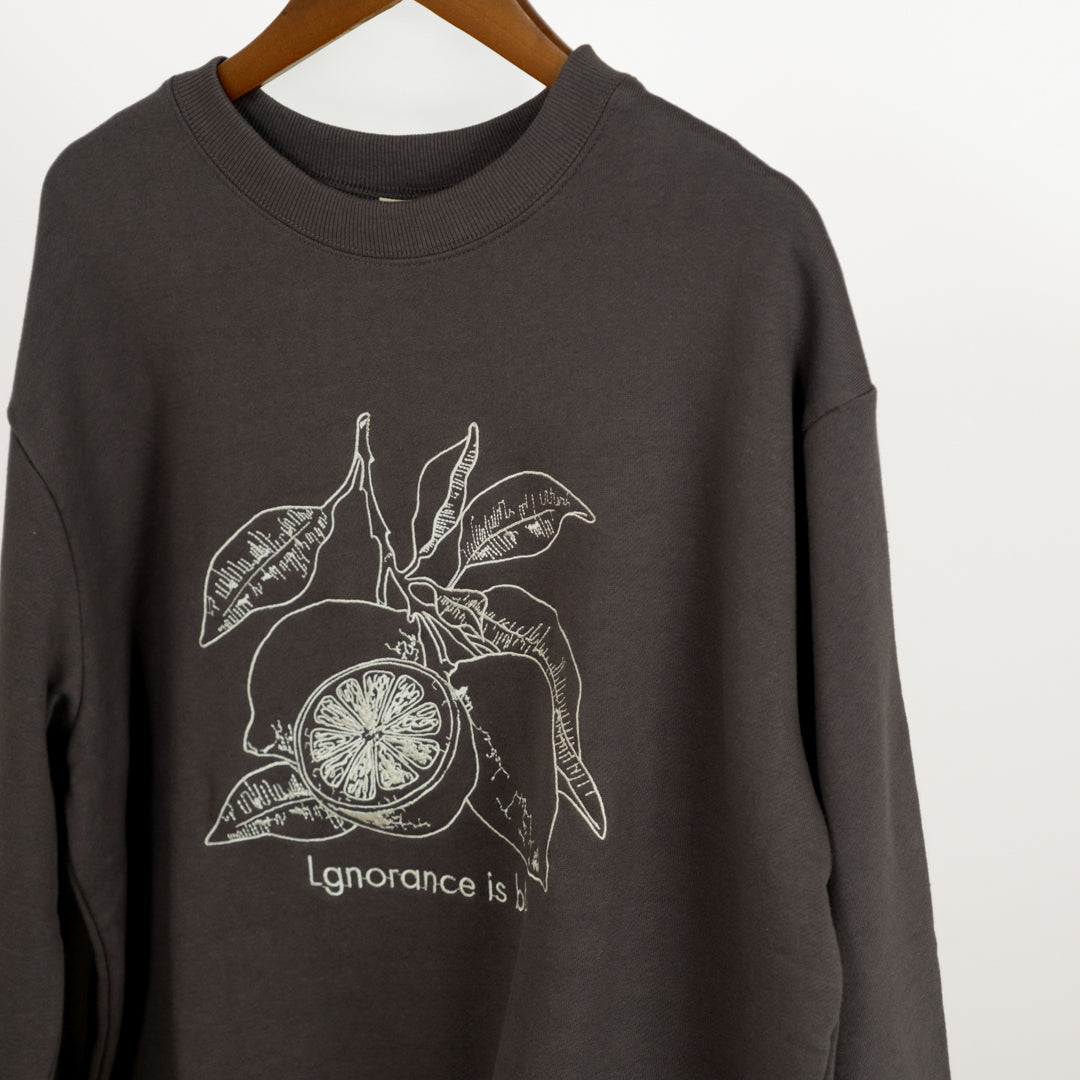 裏毛無垢な果実のプルオーバー