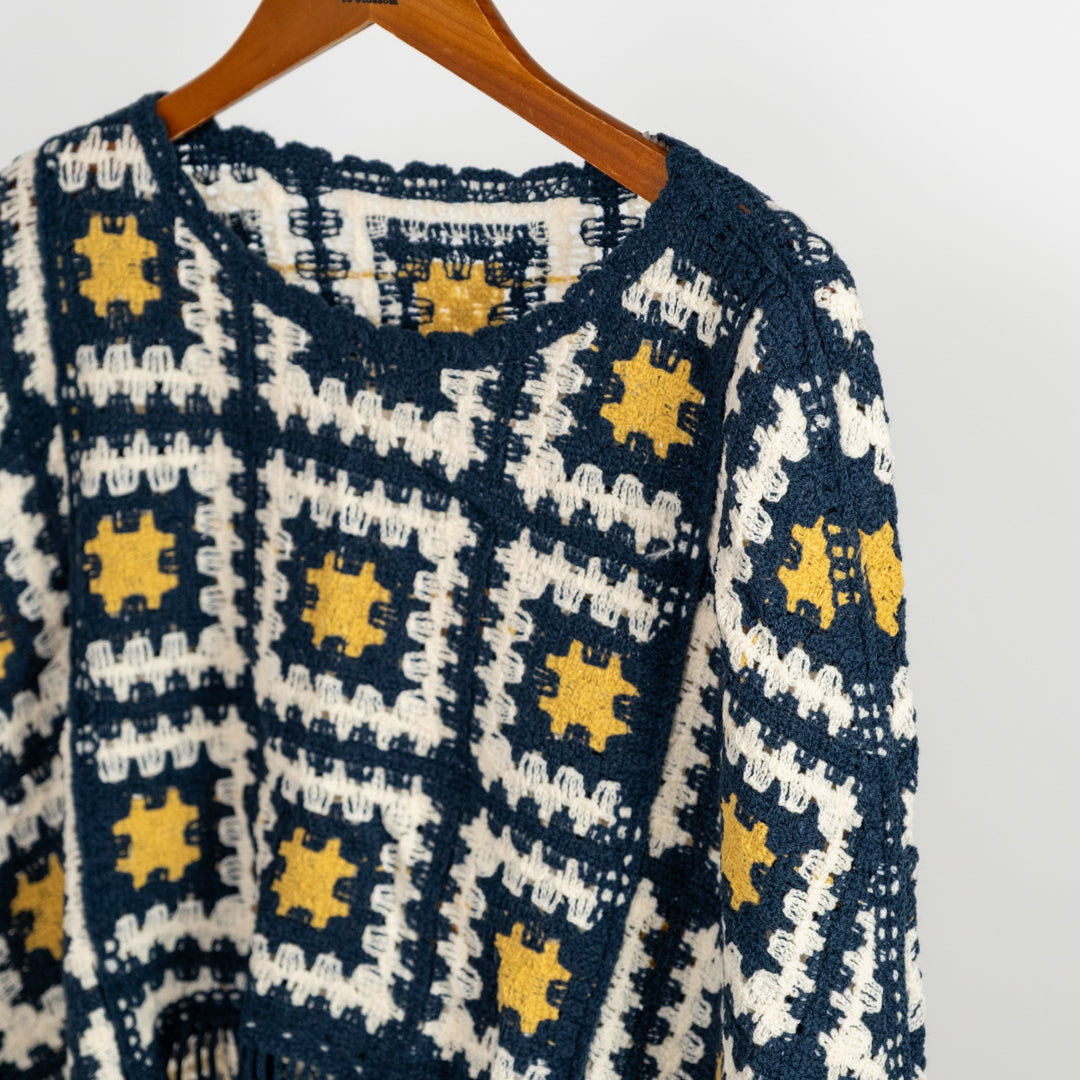 デザインニットポンチョ (10107934376068)