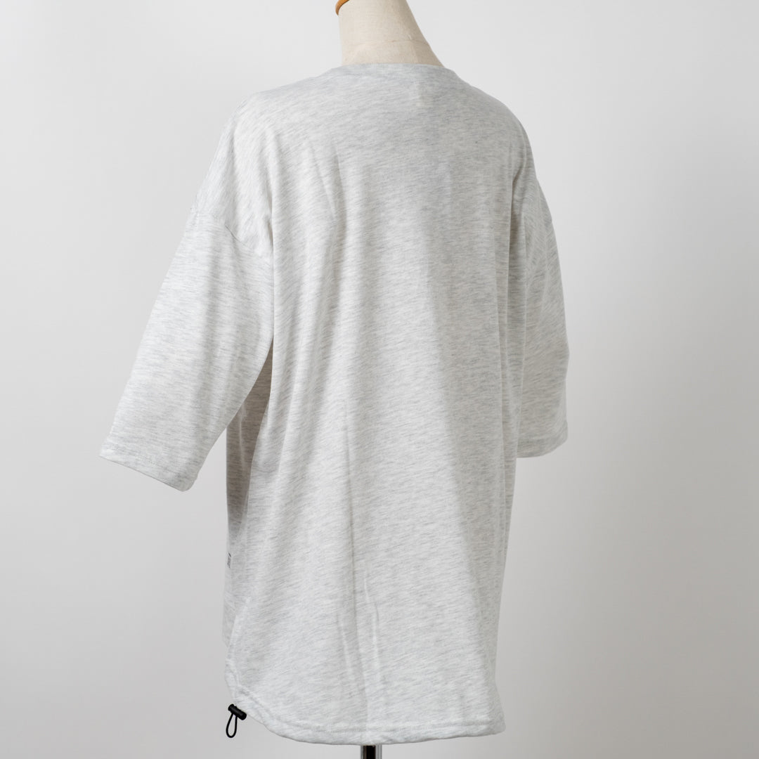 ステッチ刺しゅう猫七分Tシャツ (10127085437060)