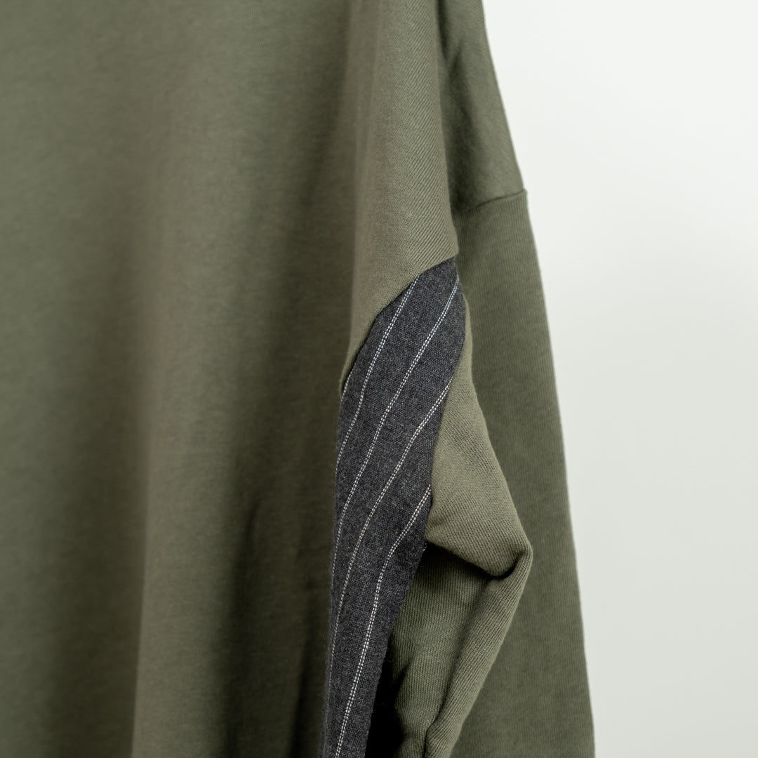 裏毛切替えコクーンチュニック