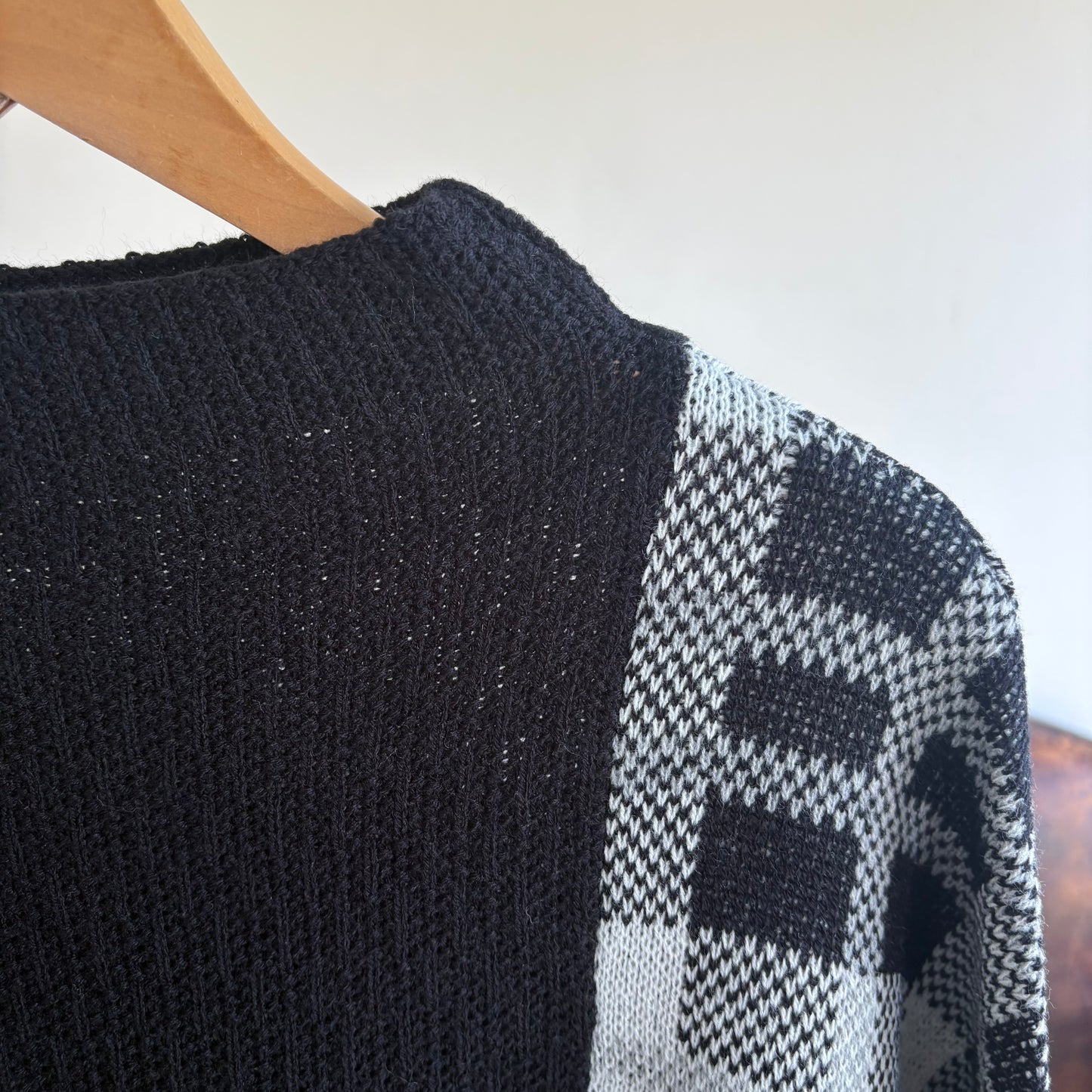 ボトルネック配色チェックチュニック