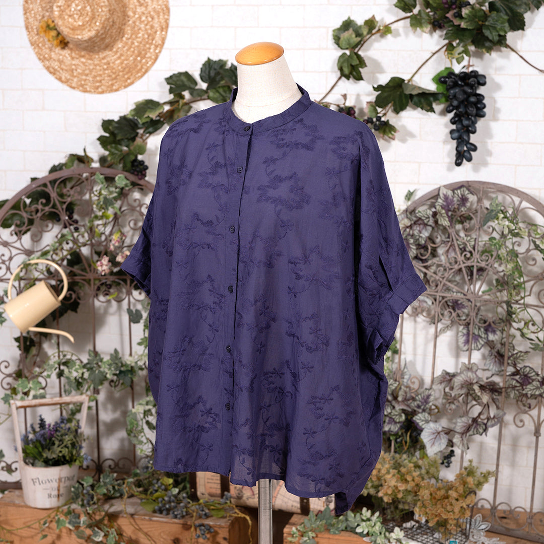 ボイル刺繍ブラウス