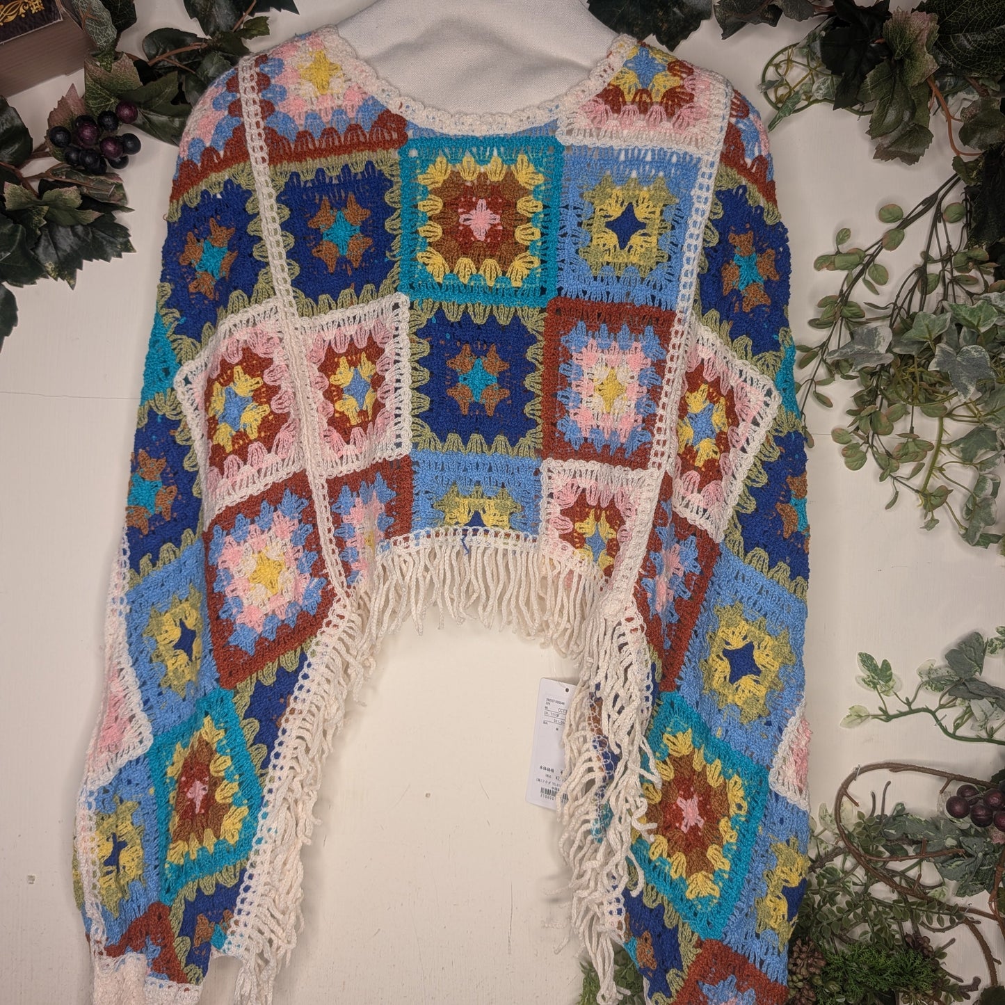 ボヘミアンフローラポンチョ