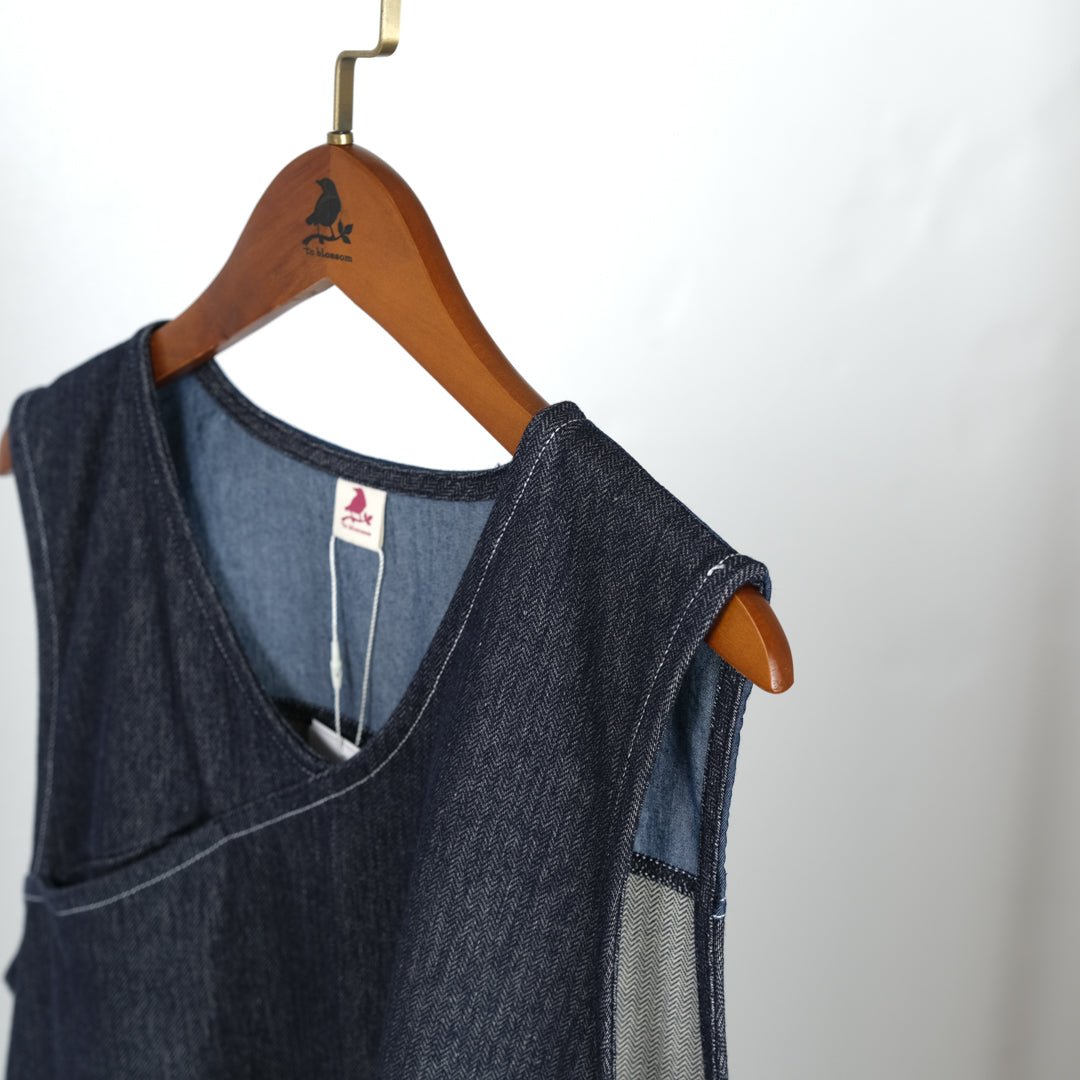 ポケットデザインデニム風ジャンパースカート - to blossom (8207640461444)