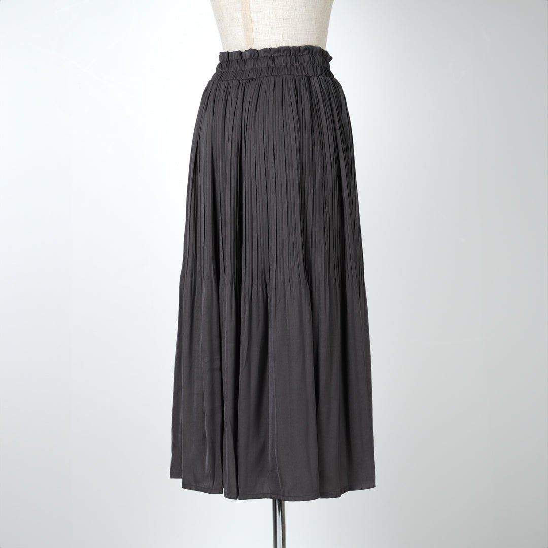 ヴィンテージサテン消しプリーツスカート - to blossom (8207675293828)