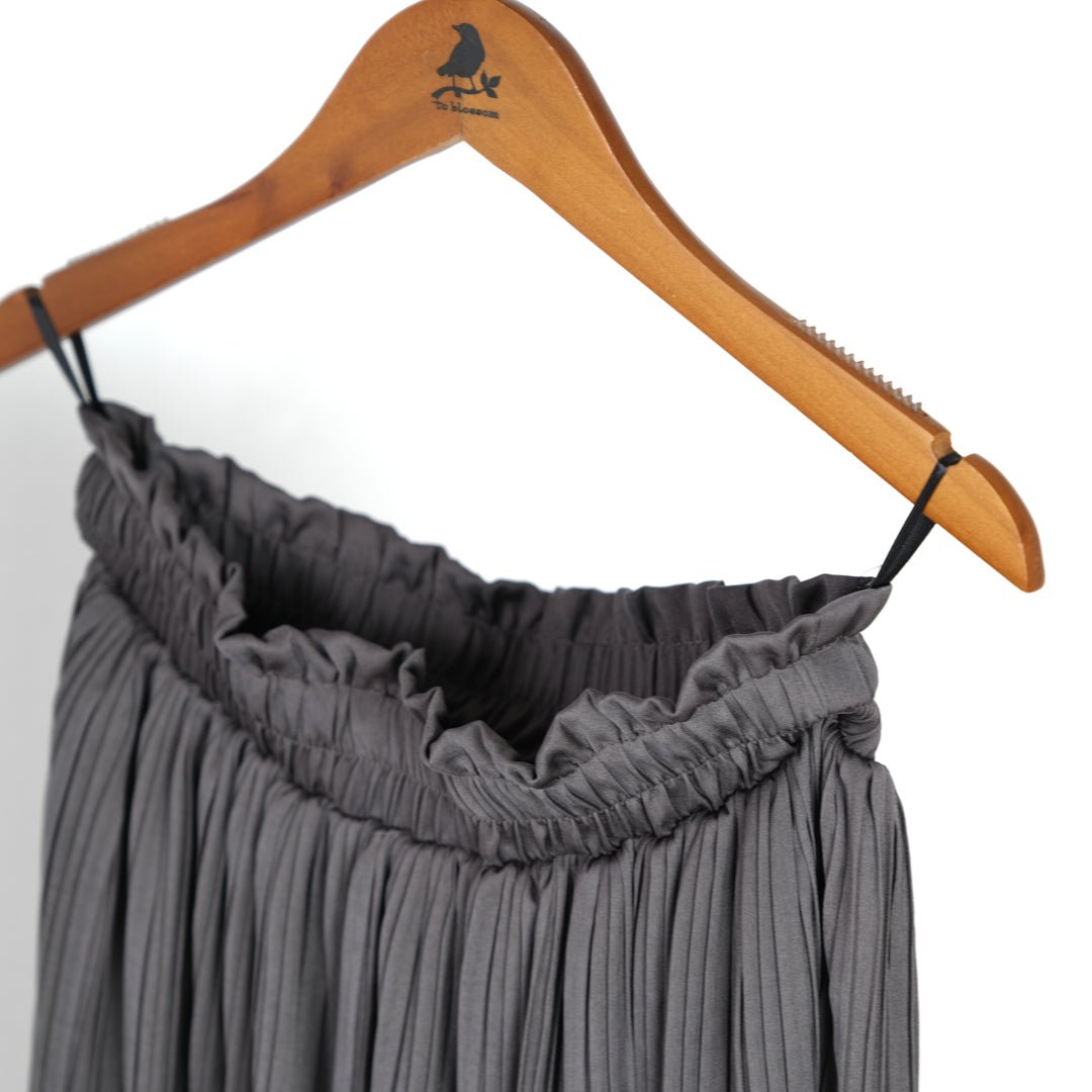 ヴィンテージサテン消しプリーツスカート - to blossom (8207675293828)