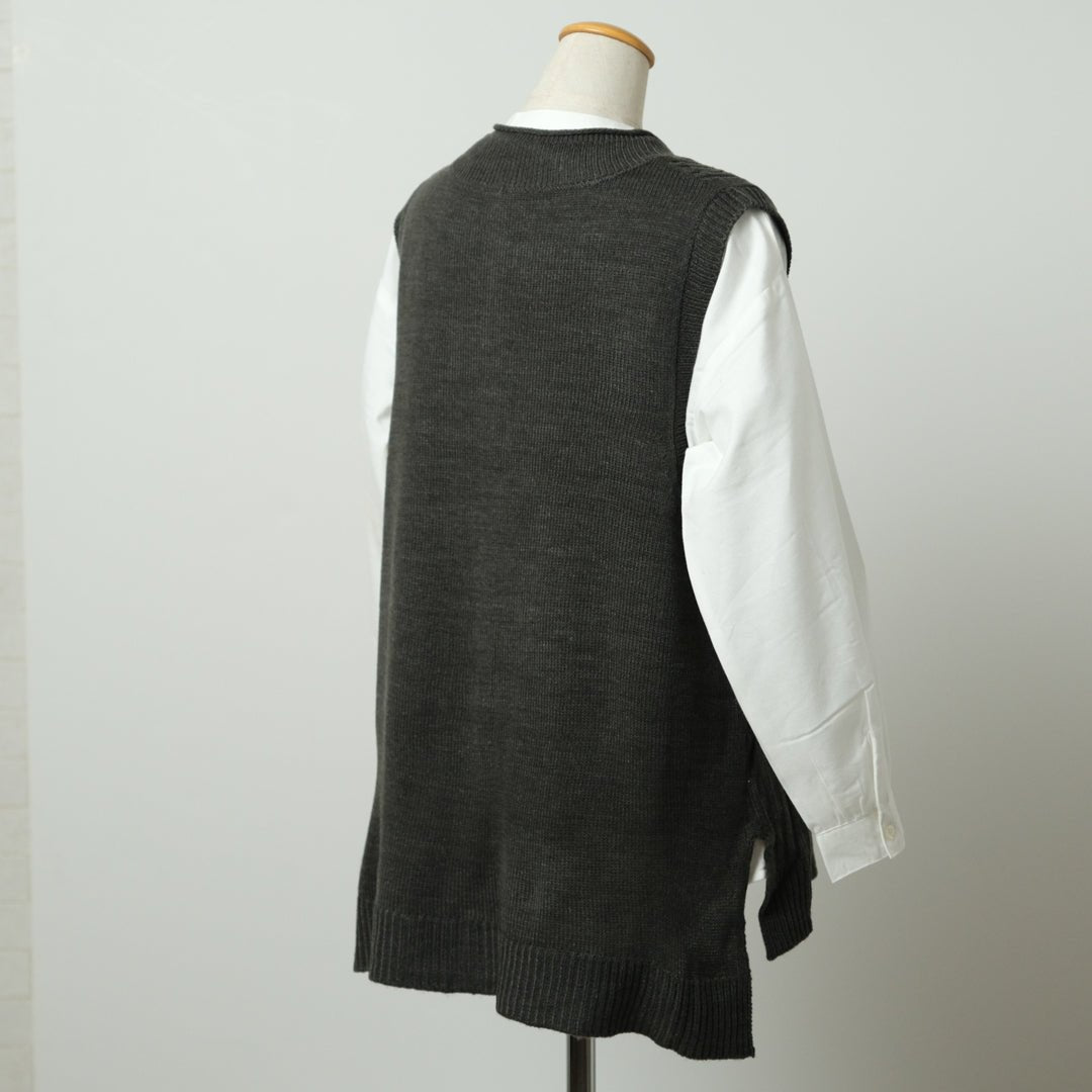 ニットベスト+ブラウスアンサンブル - to blossom (8189758701700)