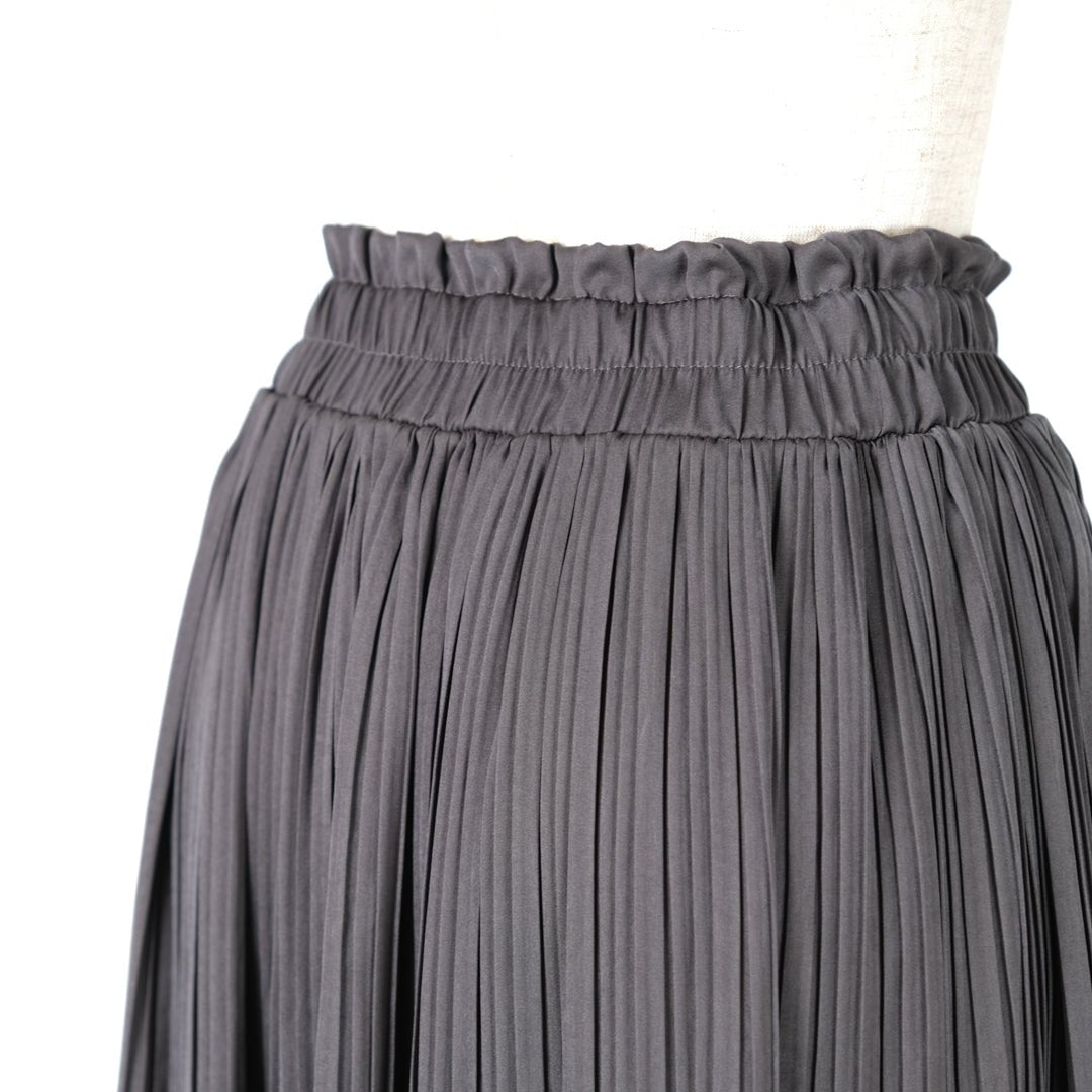 ヴィンテージサテン消しプリーツスカート - to blossom (8207675293828)