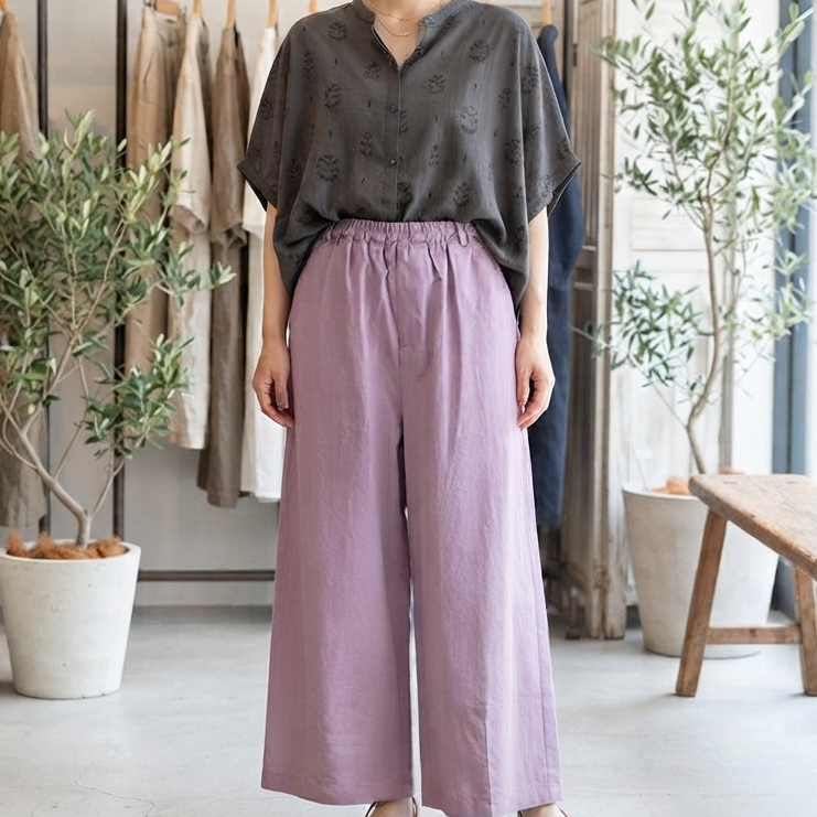 ドゥロワー　DRAWER コクーン　バルーン　コットンパンツ 切替コクーンパンツ – to blossom