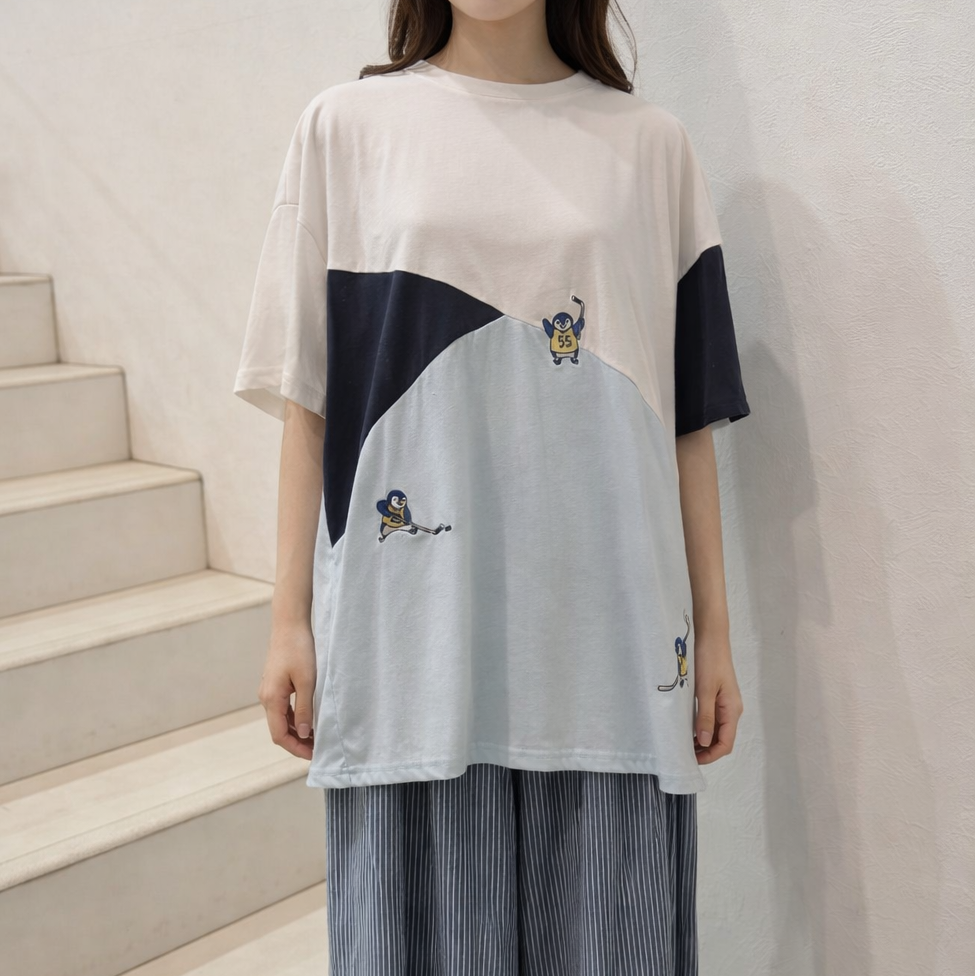 ペンギンアイスホッケーTシャツ