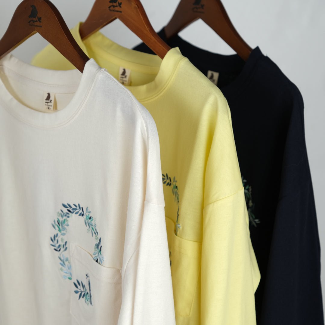 小鳥リーフポケットTシャツ - to blossom (8207642853508)