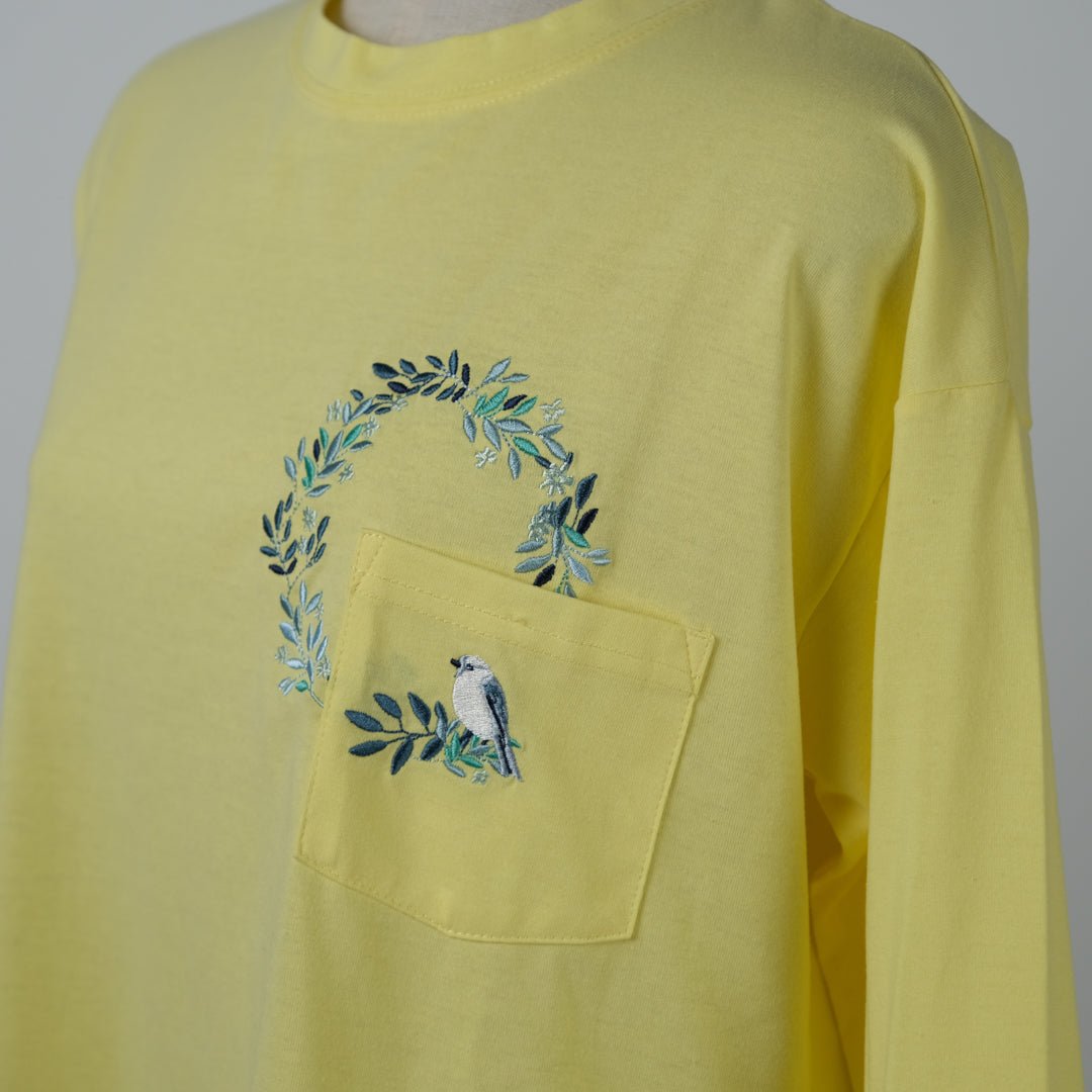 小鳥リーフポケットTシャツ - to blossom (8207642853508)