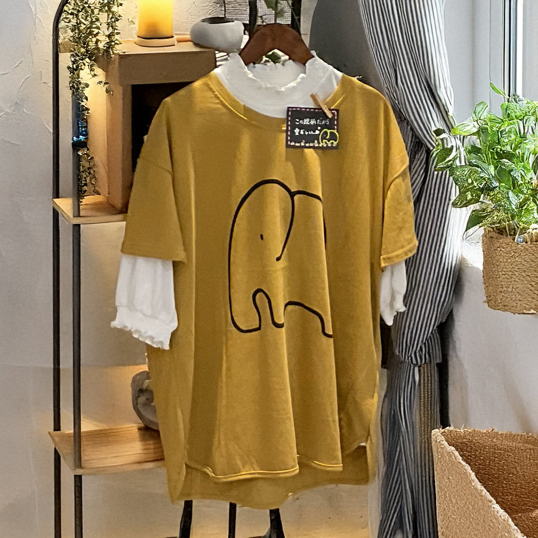 ゾウTシャツ (9995993841796)