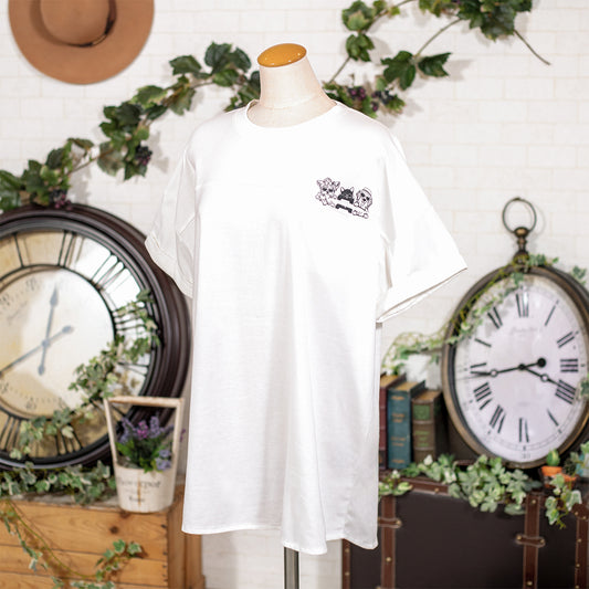 3匹の犬ポケットカラーボタンＴシャツ
