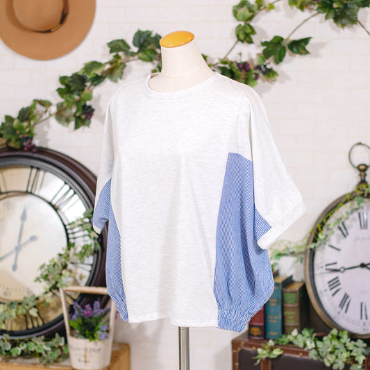 異素材ドルマンＴシャツ
