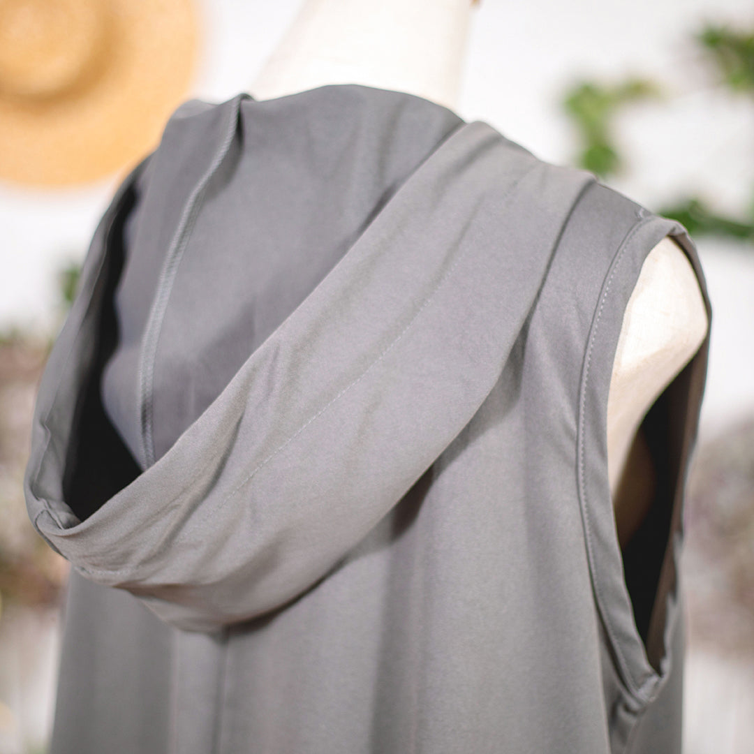 裾バルーンフーディワンピース