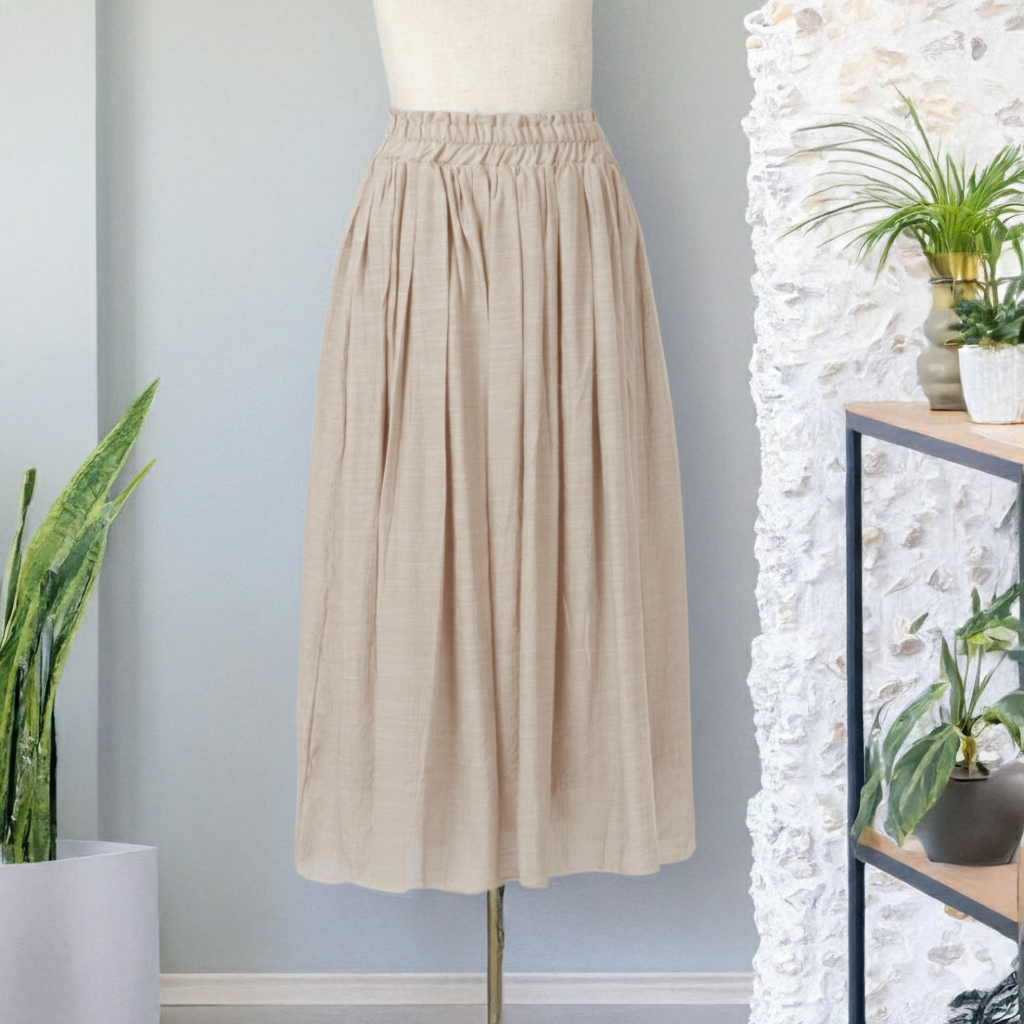 スラブウエストフリルスカート