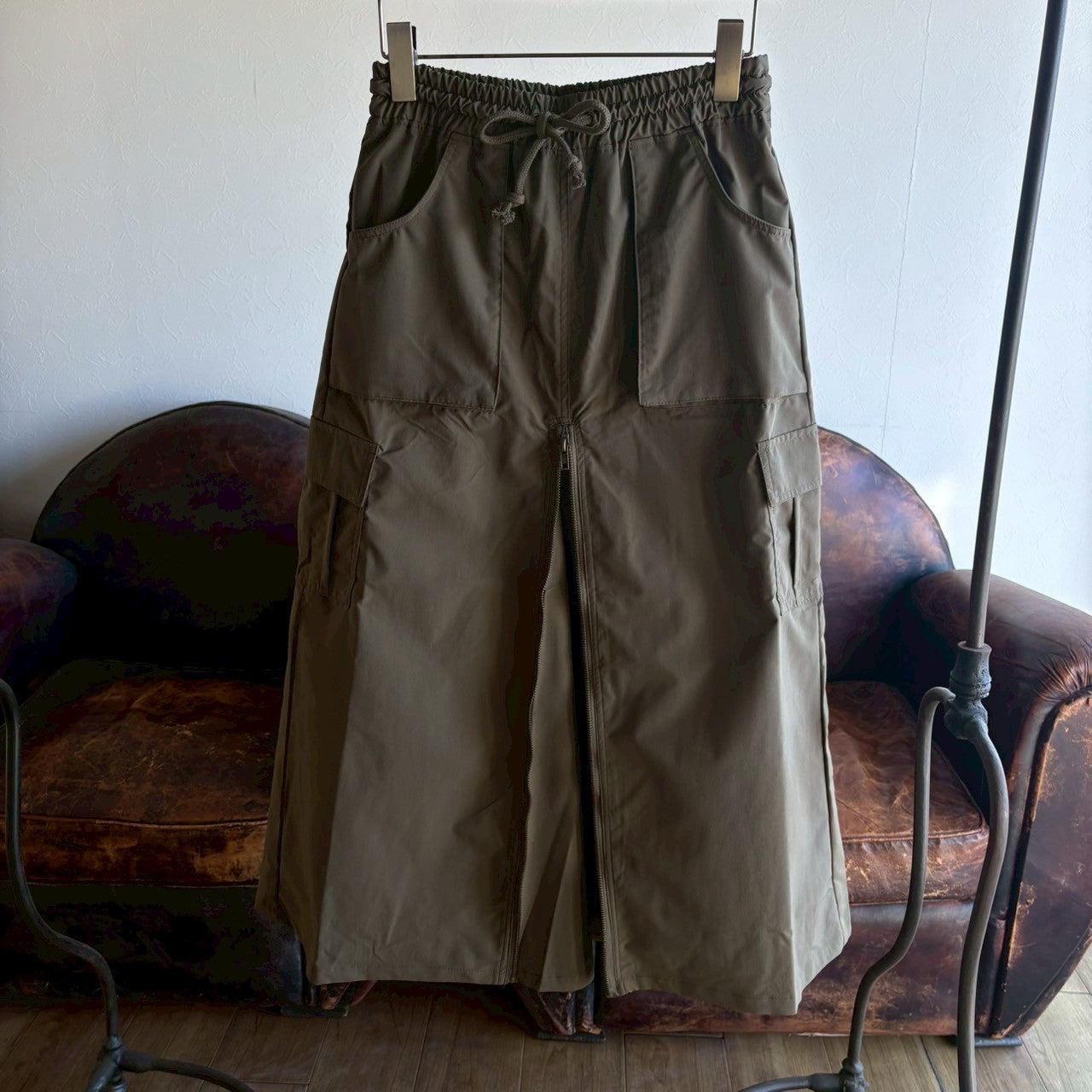 前ZIPロングスカート