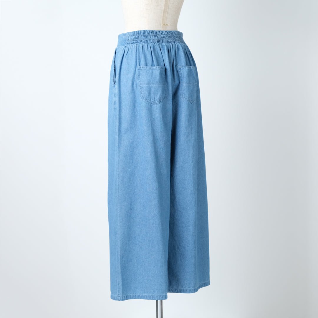 デニム２タックワイドパンツ - to blossom (8207669985412)