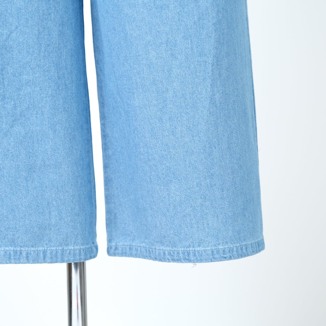 デニム２タックワイドパンツ - to blossom (8207669985412)