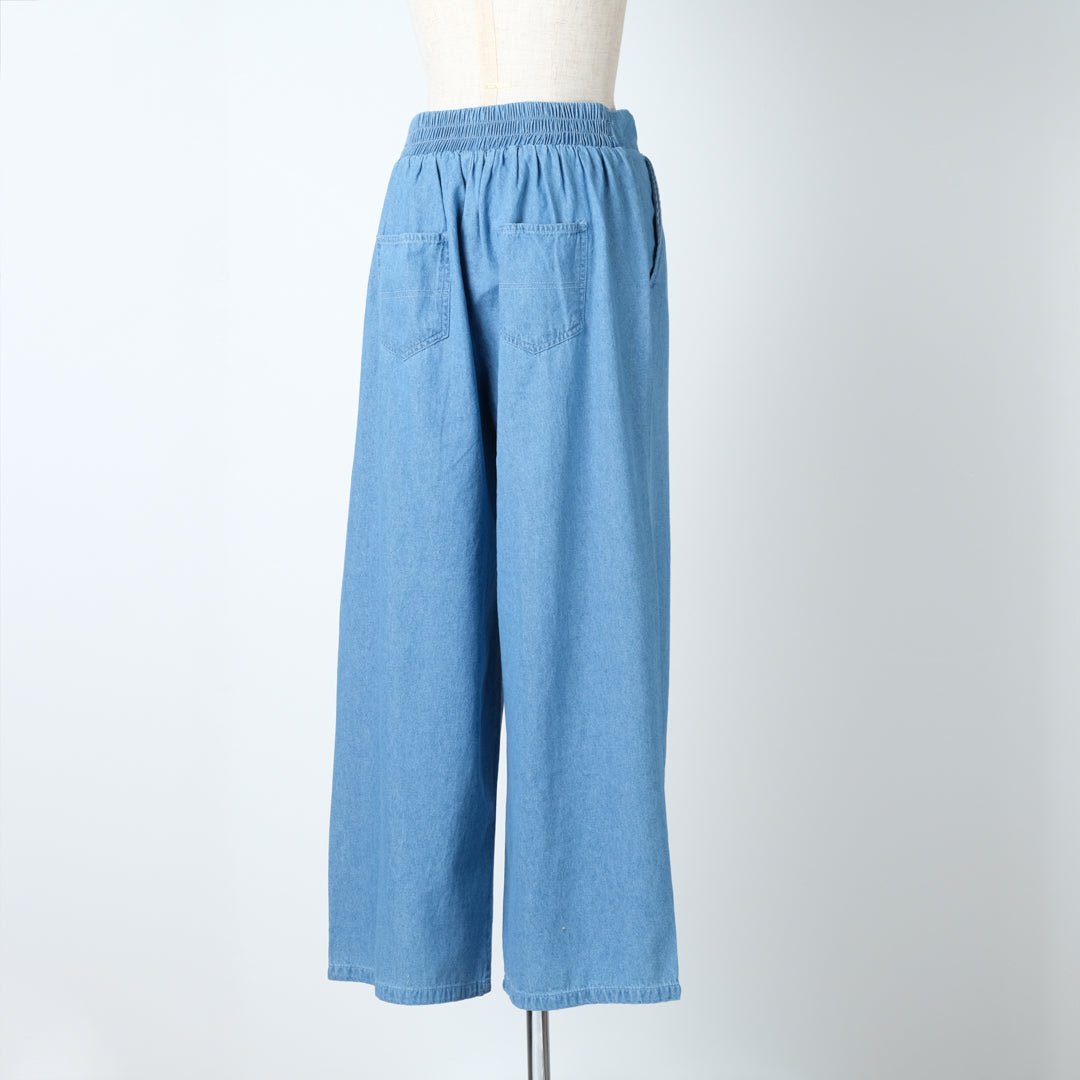 デニム２タックワイドパンツ - to blossom (8207669985412)