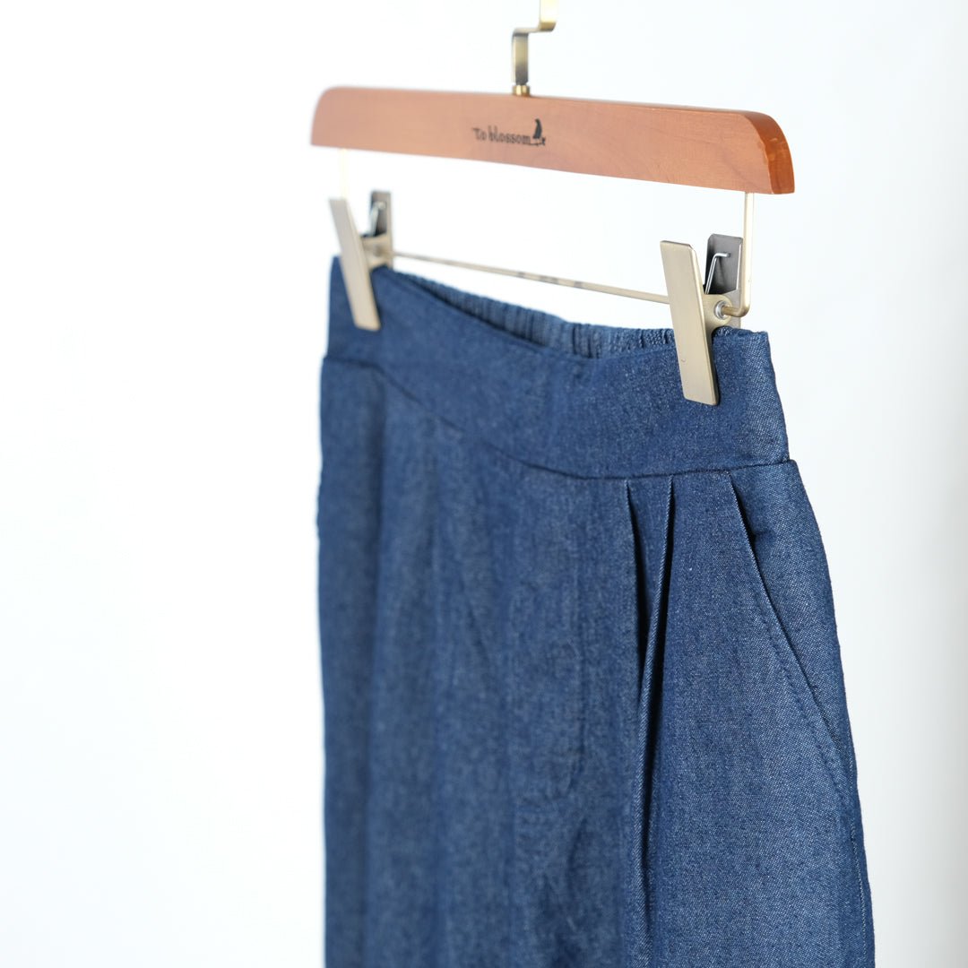 デニム２タックワイドパンツ - to blossom (8207669985412)