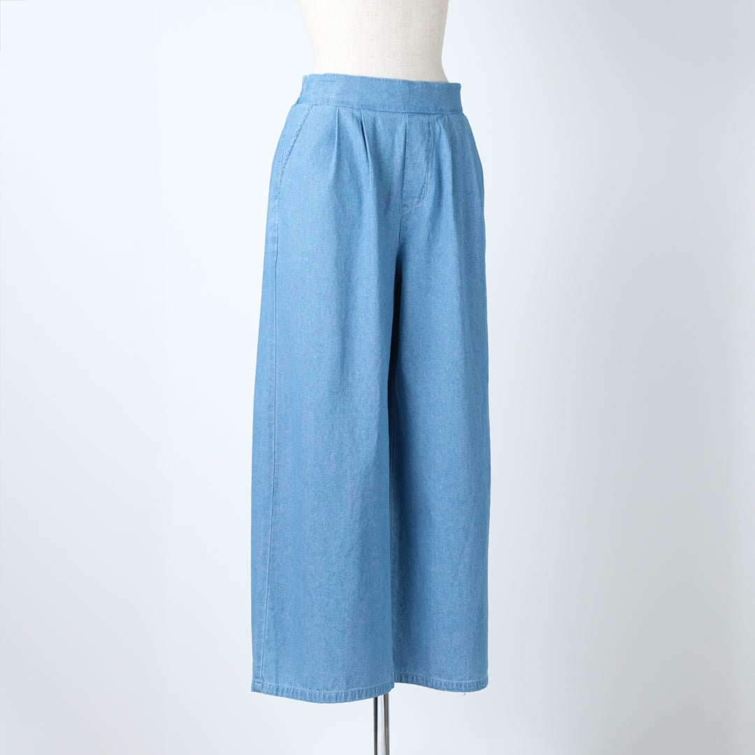 デニム２タックワイドパンツ - to blossom (8207669985412)