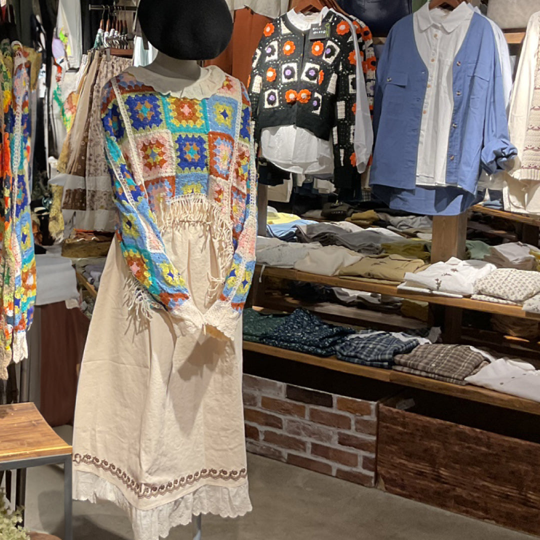 ボヘミアンフローラルポンチョ (8230826967172)