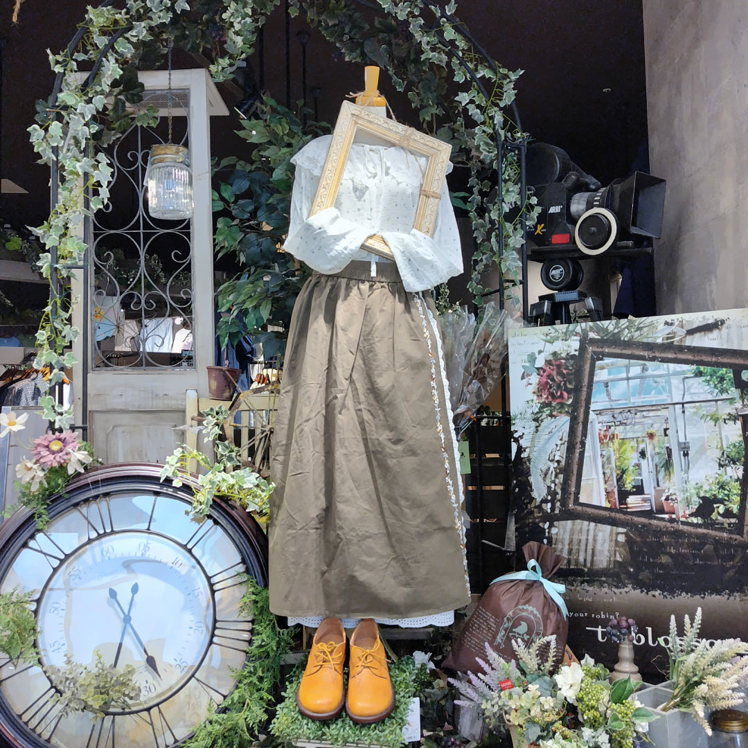 レース襟リボンブラウス (8230841090180)