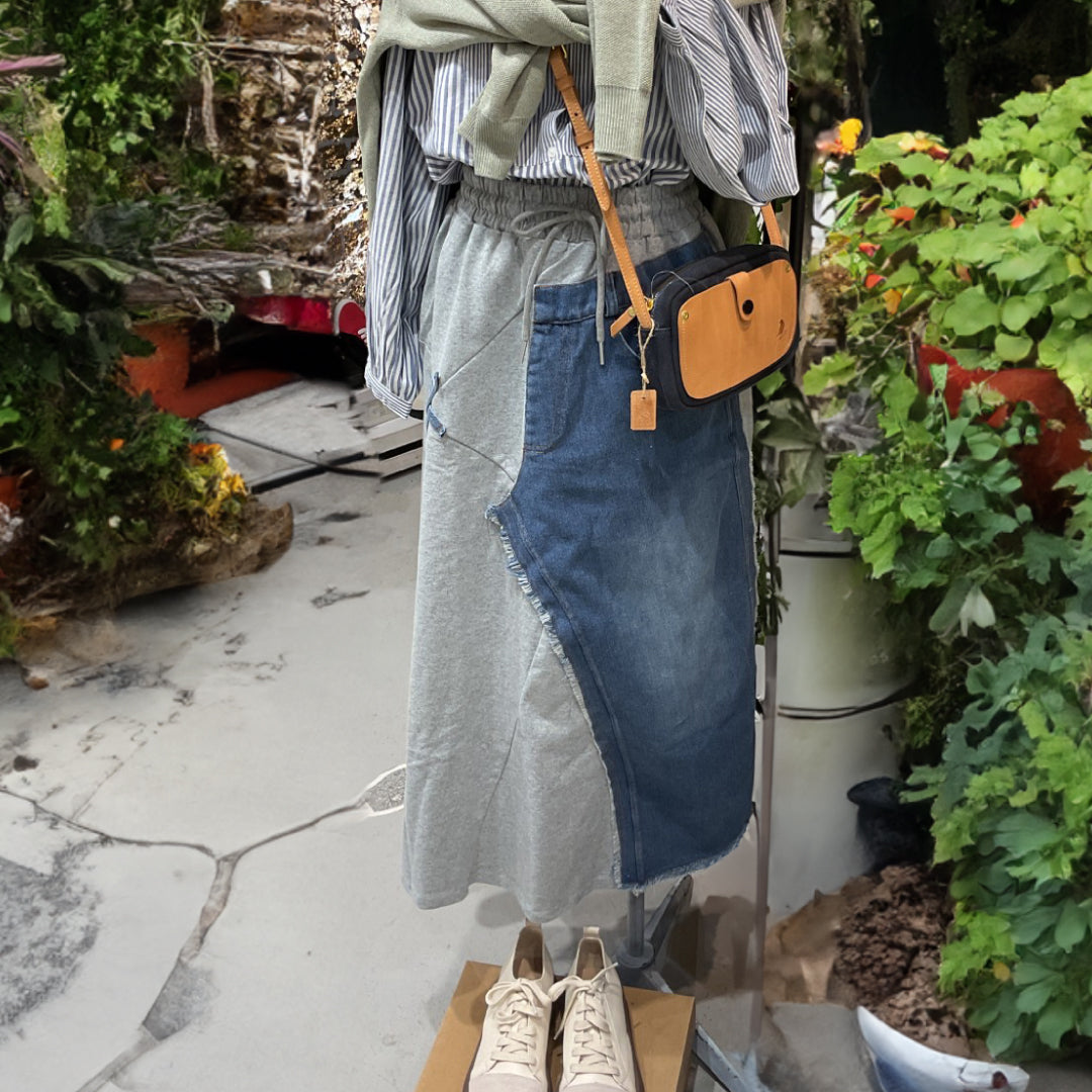 切替デニムスカート (8198991544452)