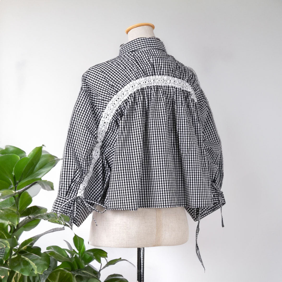 バックドロストレースブラウス (10000601251972)